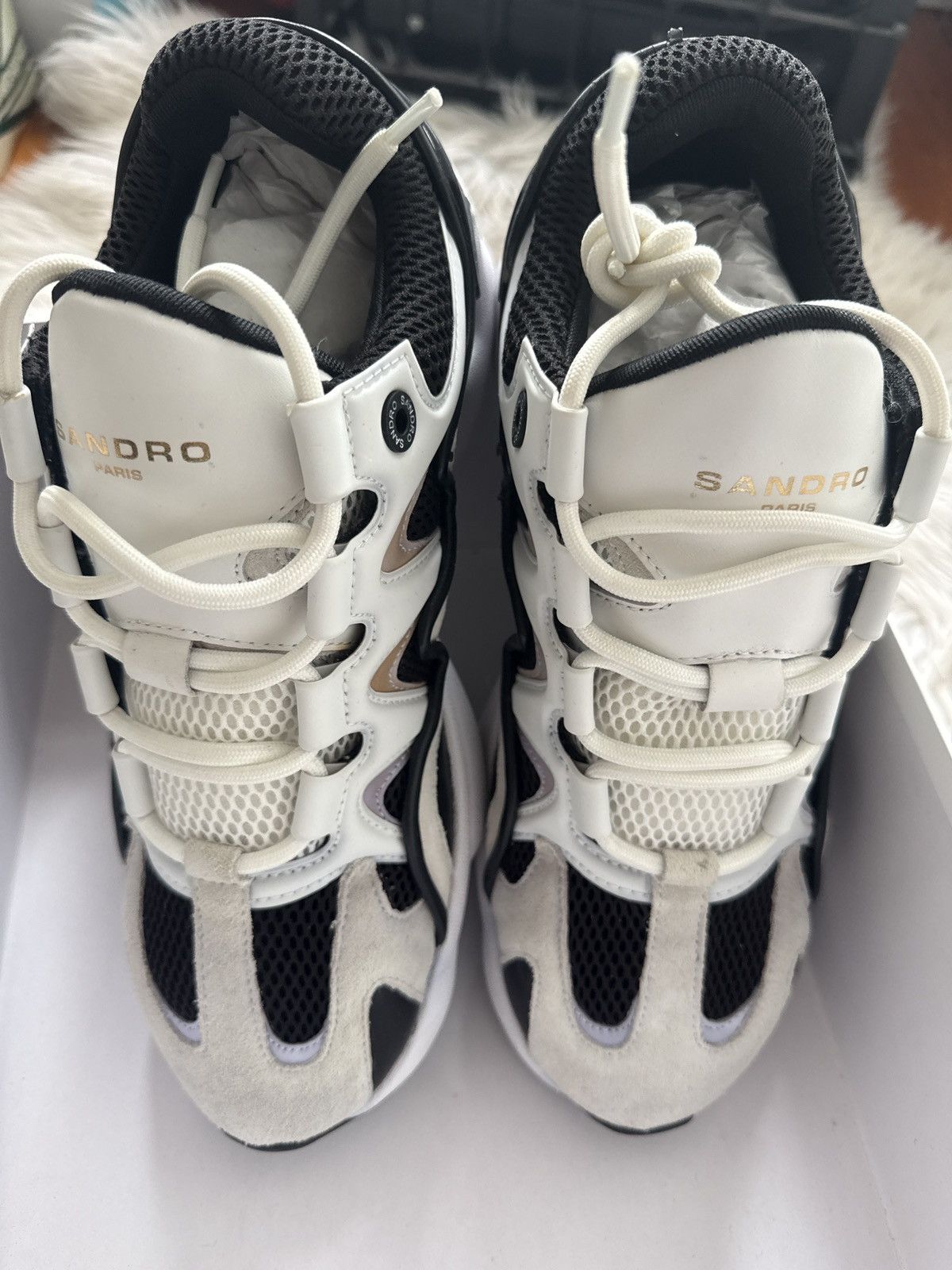 Sandro Black and white Sandro men sneakers Size US 10 / EU 43 - 6 Thumbnail