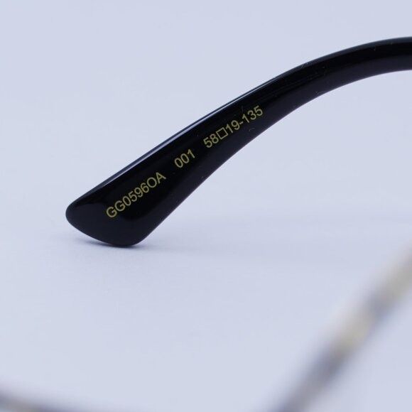 Gucci 🕶️ New Gucci GG0596OA 001 Gold/Black Eyeglasses 58mm Size ONE SIZE - 7 Thumbnail