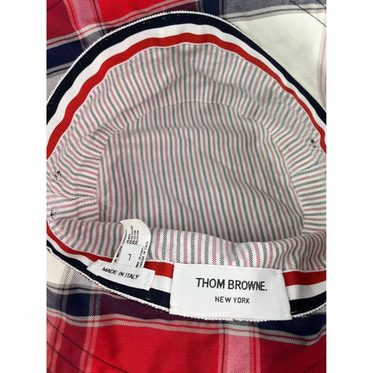 Thom Browne Thom Browne Navy Tricolor Striped Fisherman Bucket Hat Unise Size ONE SIZE - 2 Thumbnail