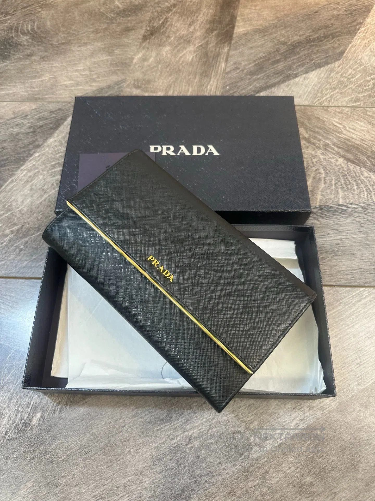 Prada Prada Long Snap Wallet Clutch Black Cross. Size ONE SIZE - 4 Thumbnail
