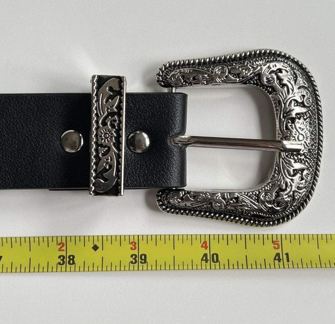 Cowboy Equipment × Vintage vintage black american western cowboy boho star studded belt Size ONE SIZE - 6 Thumbnail