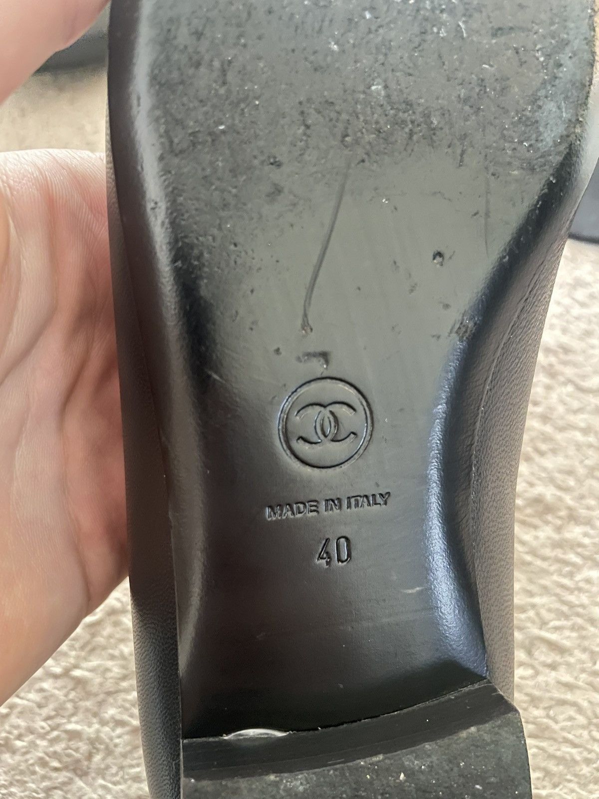 Chanel Chanel CC Logo Ballet Flat Camelia Size US 9.5 / IT 39.5 - 6 Thumbnail
