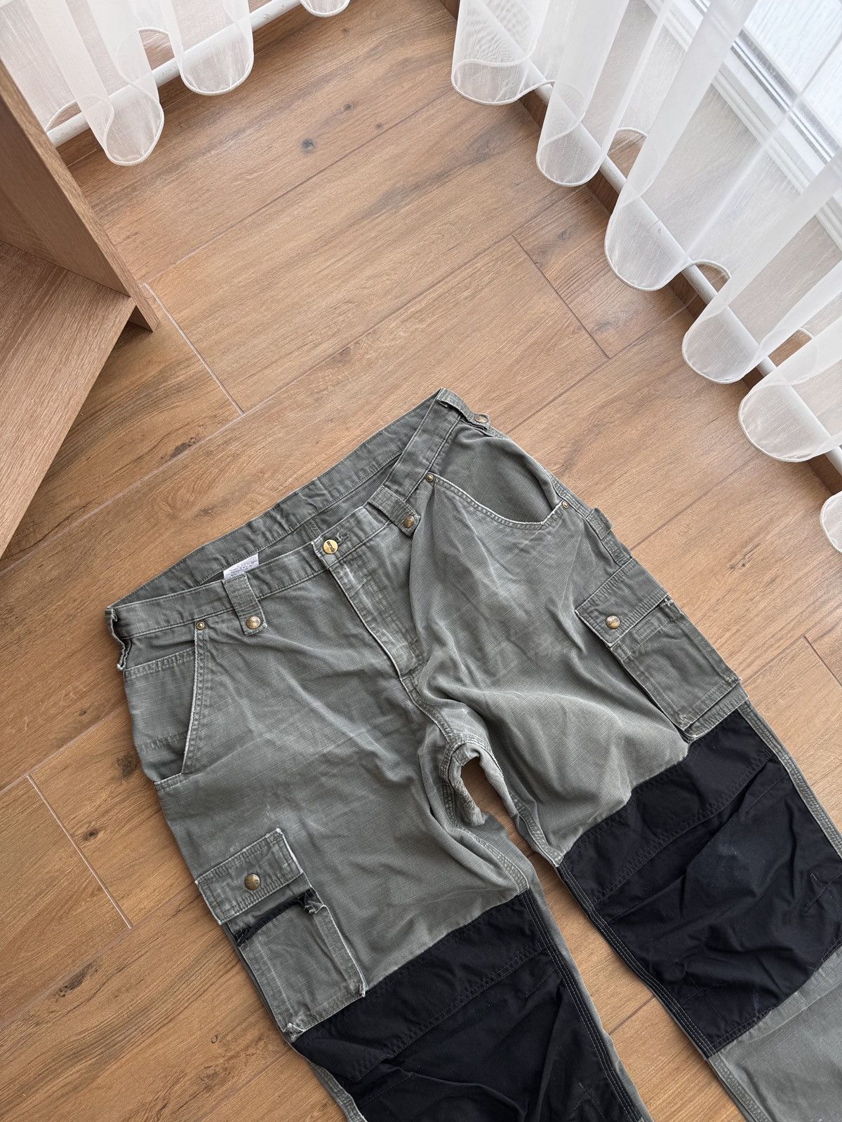 Carhartt × Vintage Vintage Carhartt Workwear Cargo Green Streetwear Pants Size US 38 / EU 54 - 4 Thumbnail