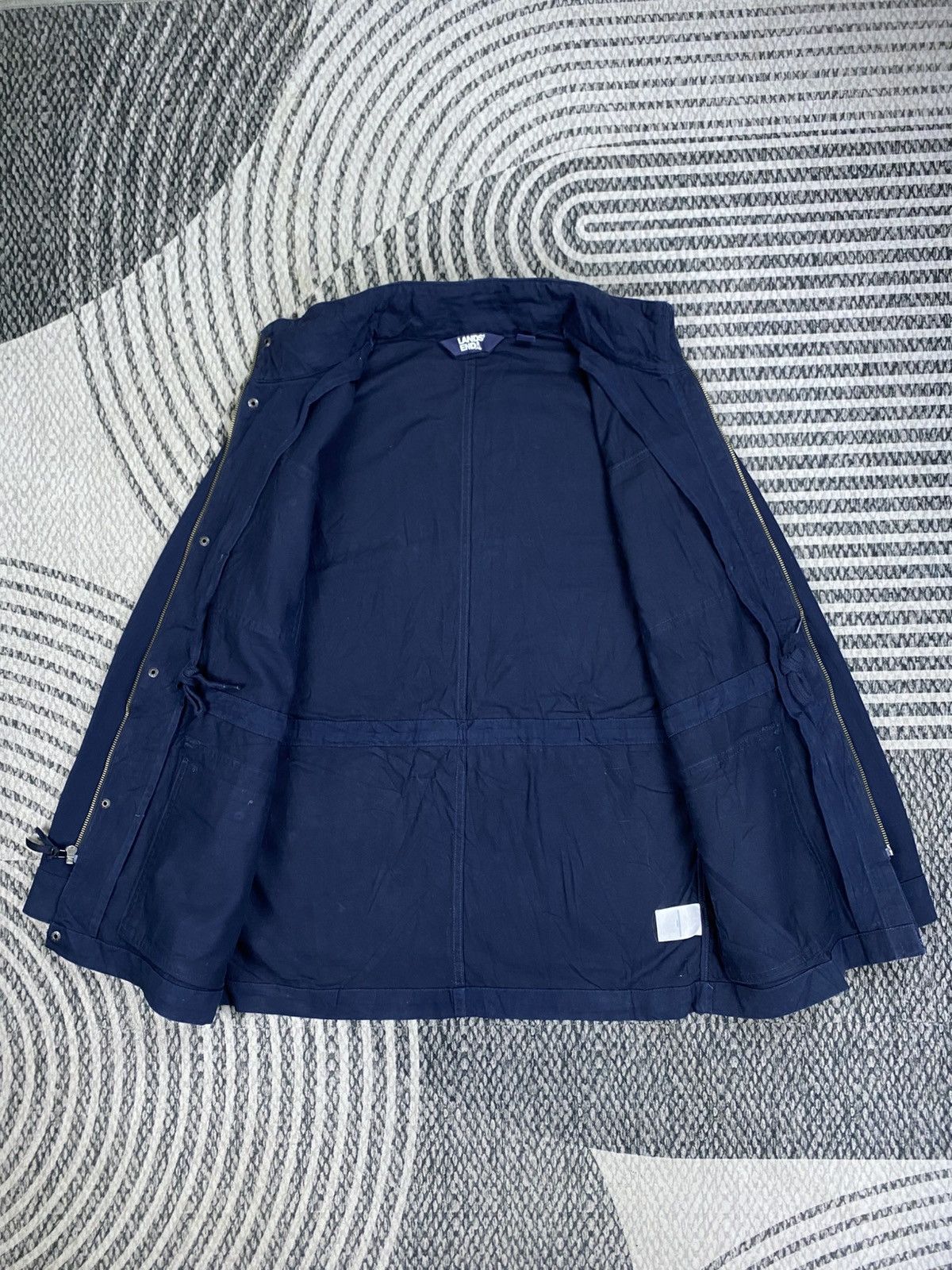 Lands' End Vintage Lands’ End Navy Blue Utility Field Zipper Jacket Size US M / EU 48-50 / 2 - 6 Thumbnail