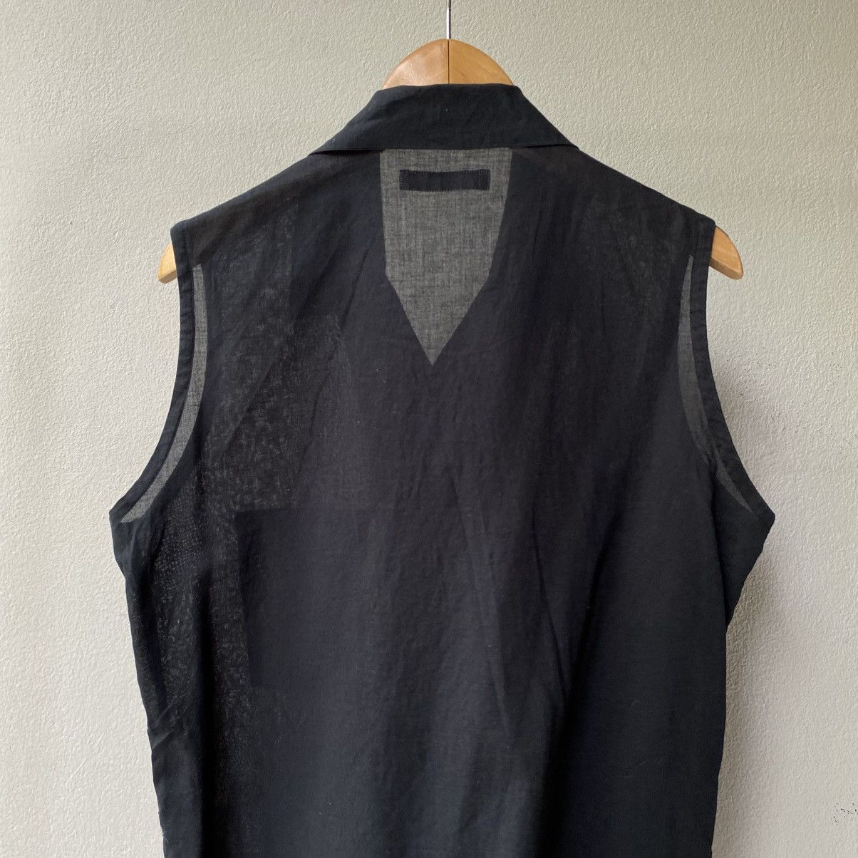 Yohji Yamamoto WORKSHOP Yohji Yamamoto Black Sleeveless Pocket Shirt Size M / US 6-8 / IT 42-44 - 5 Thumbnail