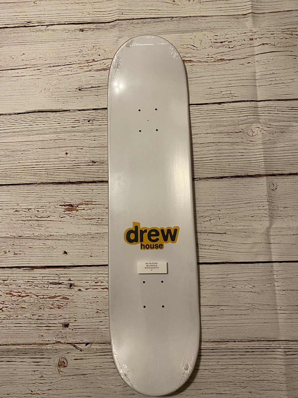 Drew House × Justin Bieber Drew House 8” White Skate Deck | Grailed