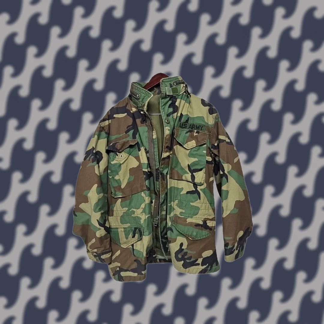 Vintage VINTAGE Medium M65 Coat Camouflage Army Military Jacket Men Size US M / EU 48-50 / 2 - 1 Thumbnail
