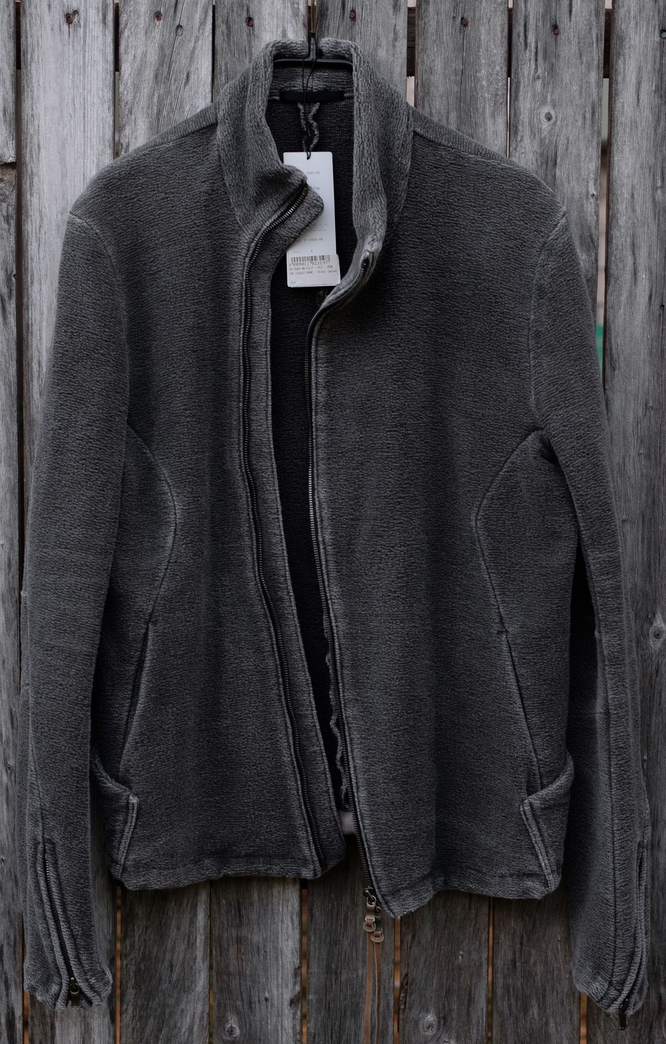 Pre-owned Devoa X The Viridi Anne | Aw17 Fencing Biker Wabi Sabi Jacket In Grey