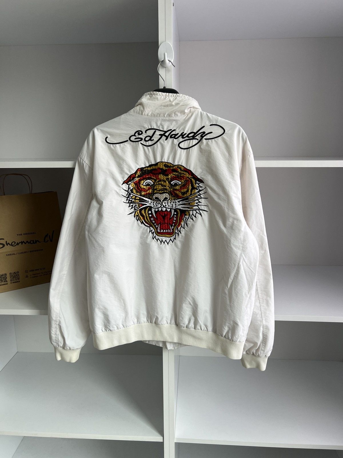 Ed Hardy × Vintage Vintage Ed Hardy Y2k Big Logo Jacket Size US M / EU 48-50 / 2 - 12 Thumbnail