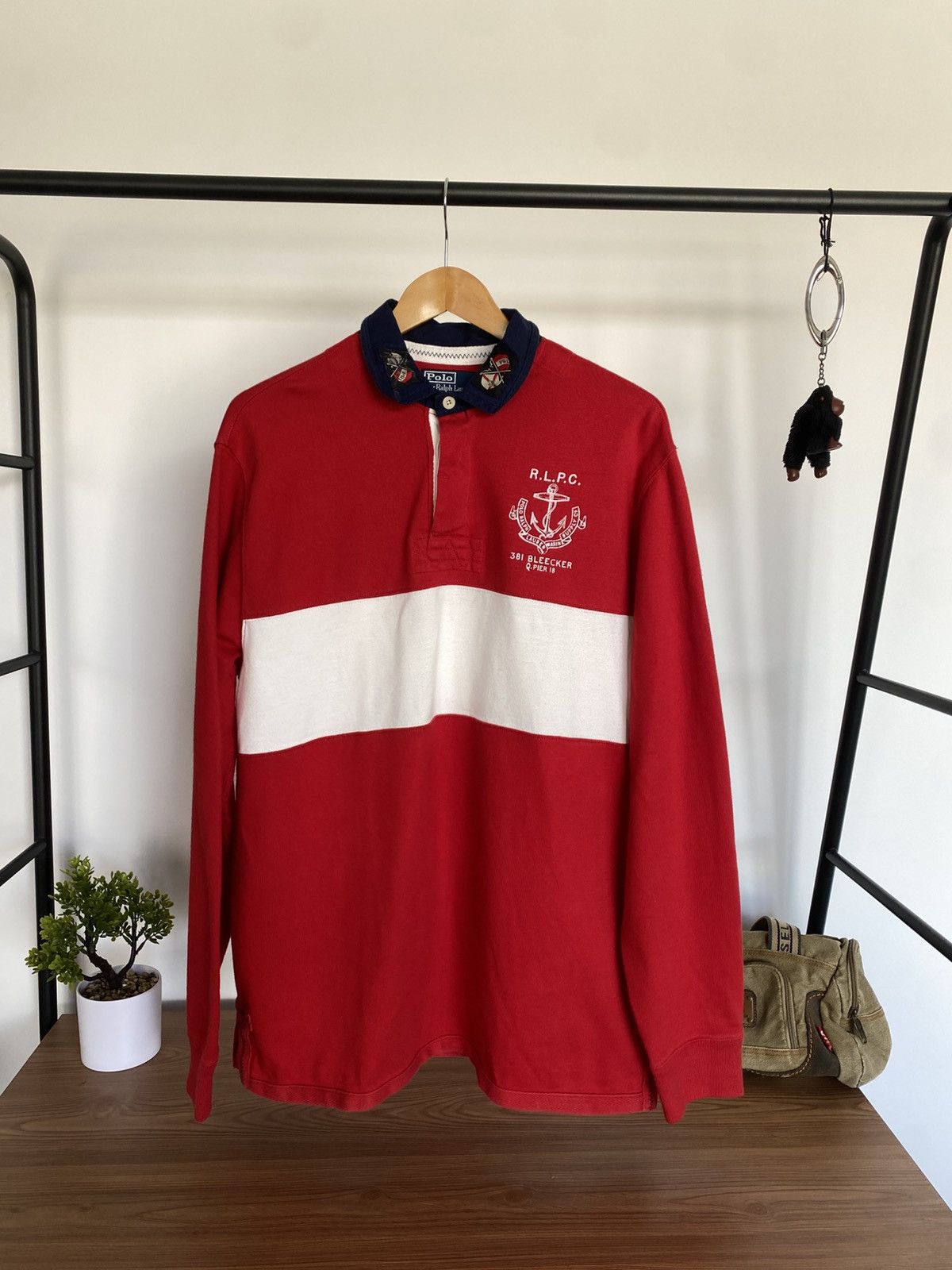 Designer × Polo Ralph Lauren × Vintage Vintage Rugby Polo Ralph Lauren Marine Supply C.O Size US L / EU 52-54 / 3 - 1 Thumbnail