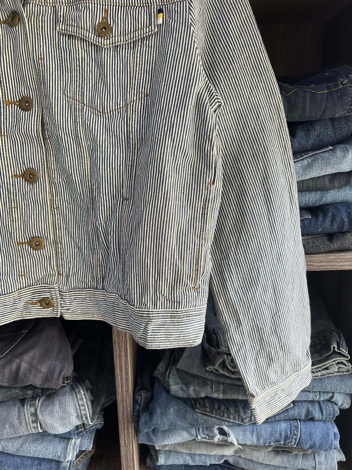 GU 🔥GU Hickory Stripe Denim Jacket Size M / US 6-8 / IT 42-44 - 7 Thumbnail