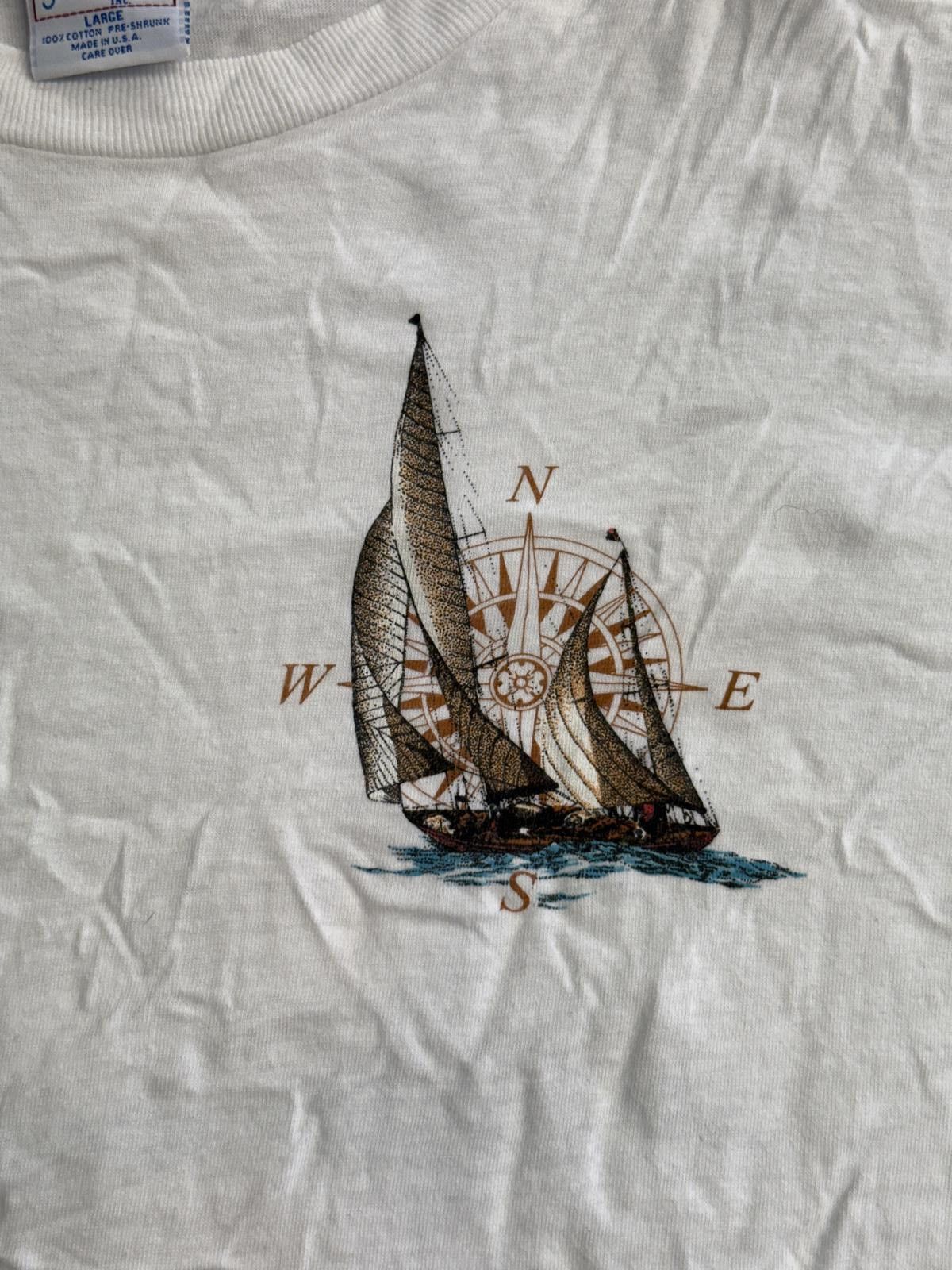 Designer VTG Sailing T-shirt St. John Virgin Islands Tee 1992 L Size US L / EU 52-54 / 3 - 4 Thumbnail