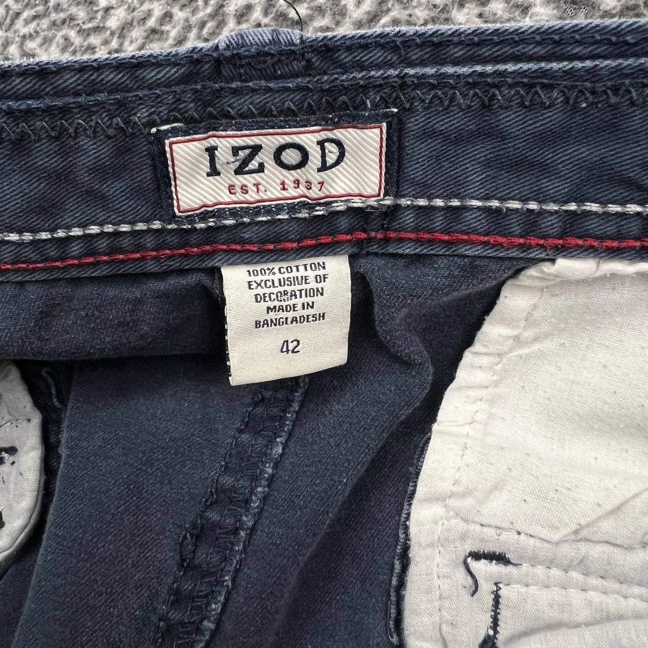 Izod Izod Cargo Shorts Men 42 Navy Blue Pockets Outdoor Cotton Size US 42 / EU 58 - 7 Thumbnail