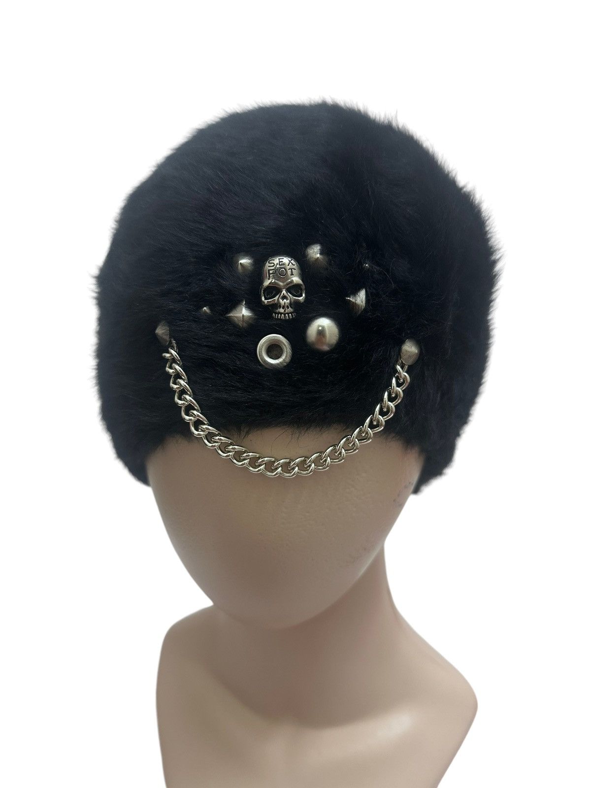 Japanese Brand × Vintage RARE ‼️ Punk Rock SEXPOT REVENGE Mohair Fur Cap Size ONE SIZE - 1 Thumbnail