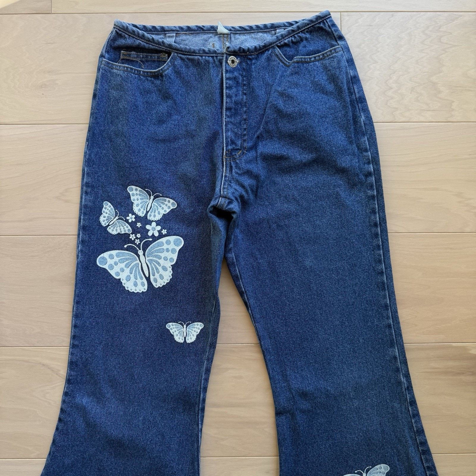 Vintage Vintage Joy Flare Jeans 27 Blue Y2K Bell Bottoms Made in USA Size 27" / US 4 / IT 40 - 3 Thumbnail