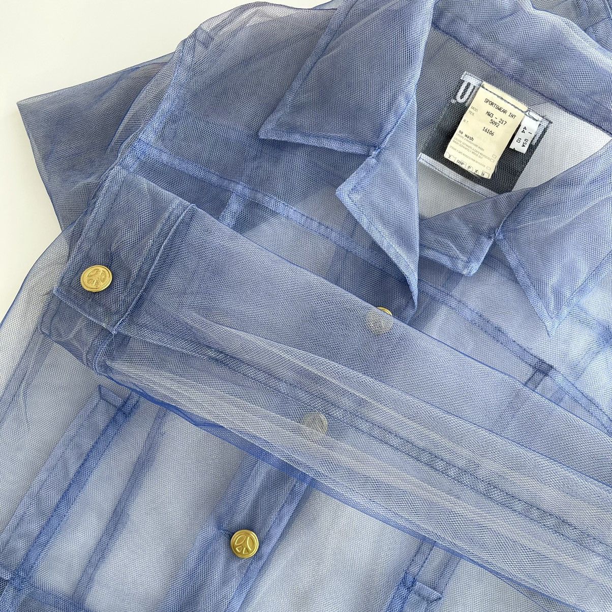 Moschino Vintage Moschino Net Transparent Blue Light Jacket Size: M Size M / US 6-8 / IT 42-44 - 7 Thumbnail