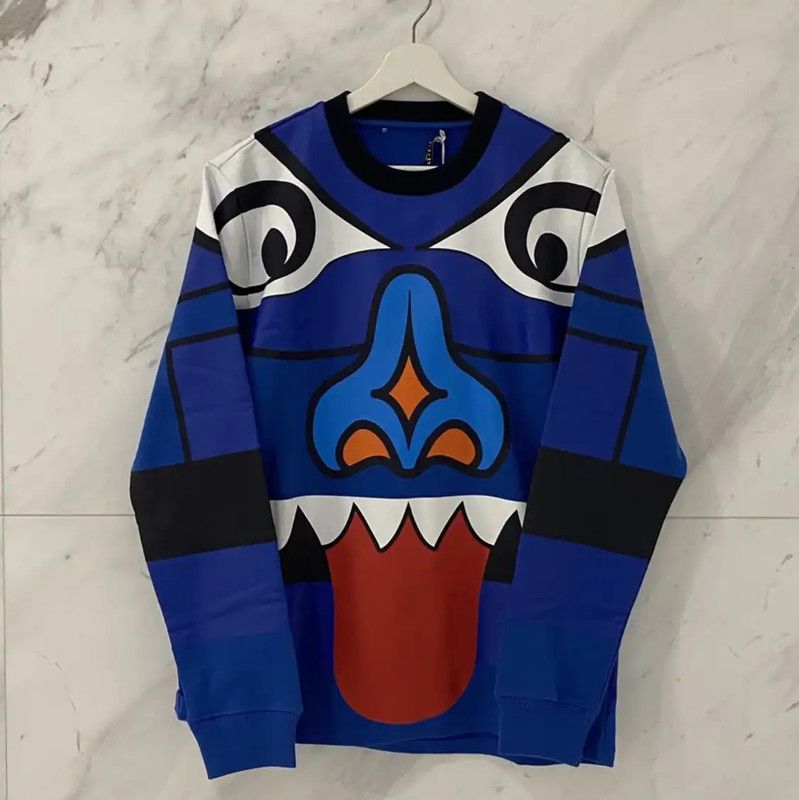 Givenchy Men's Cotton Long Sleeve Blue Top 0089
