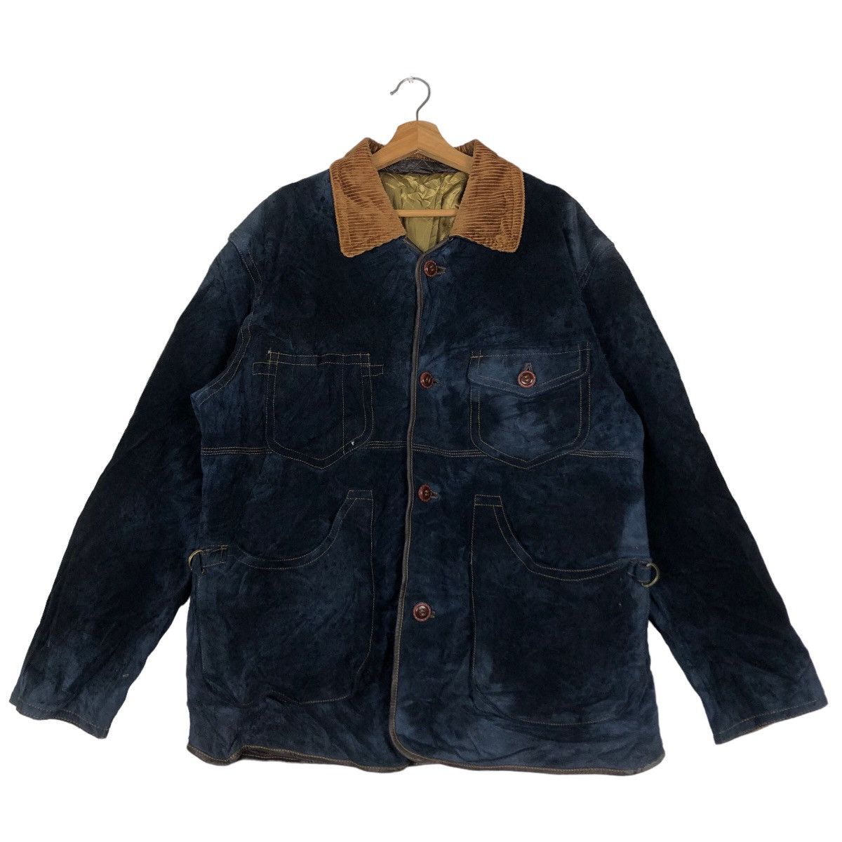 Genuine Leather 🔥90’s Vtg Genuine Suite Leather Jacket Cargo Inspector Size US M / EU 48-50 / 2 - 1 Thumbnail