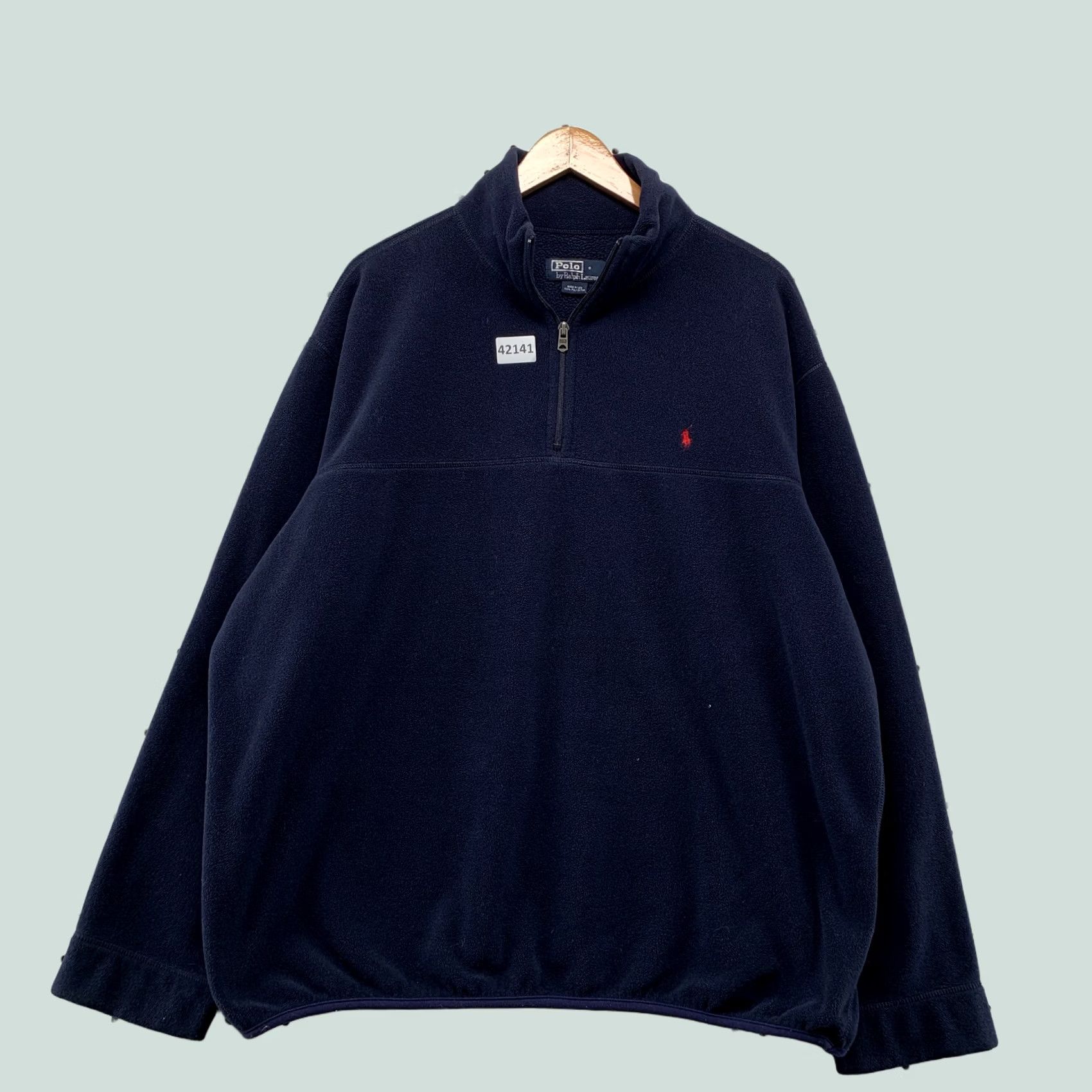 Polo Ralph Lauren VINTAGE Polo Ralph Lauren Sweatshirt 1/4 Zip Fleece Mens 2XL Blue Made USA Size US XXL / EU 58 / 5 - 1 Thumbnail