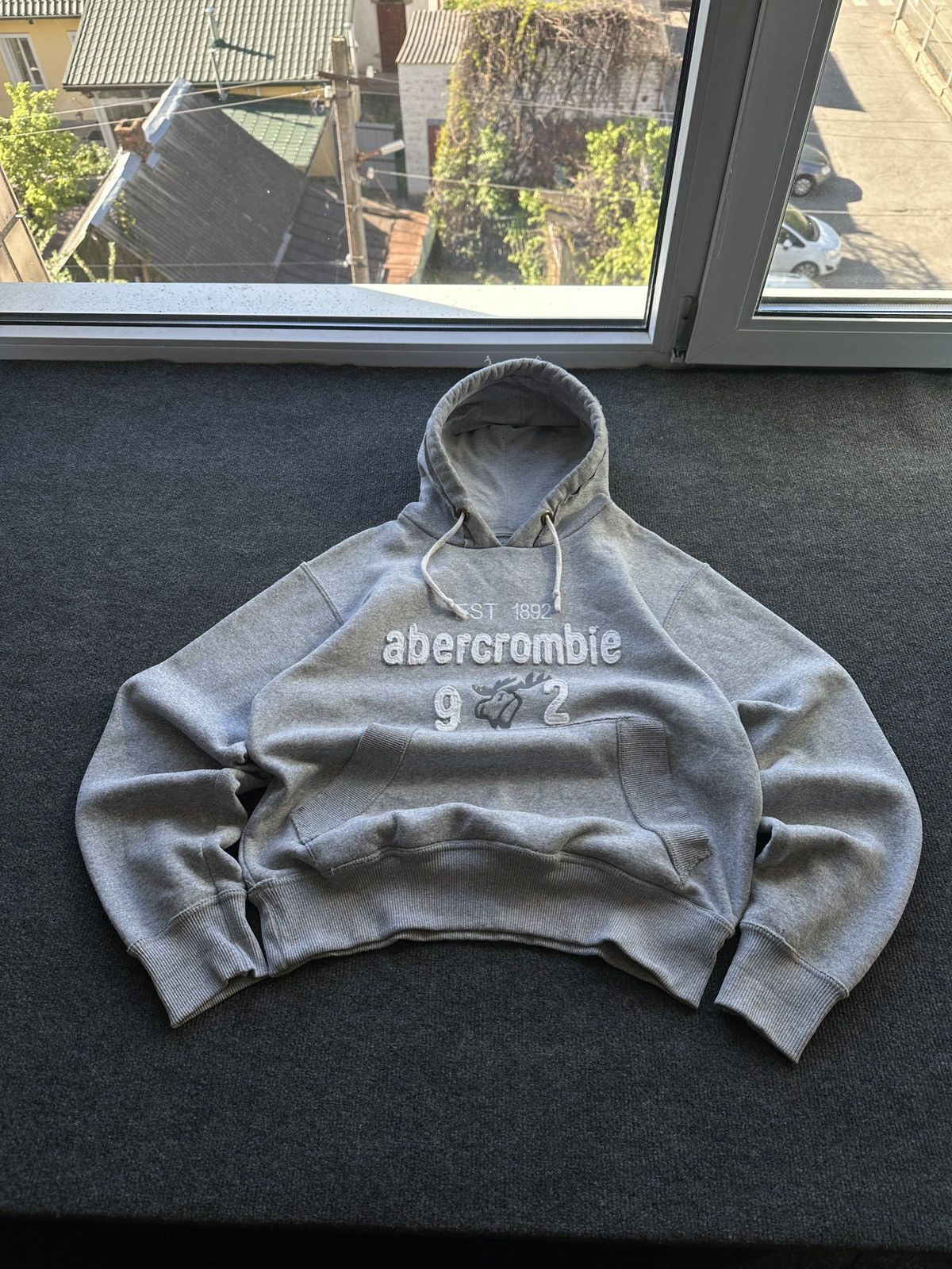 Abercrombie & Fitch 🚨 ABERCROMBIE & FITCH BIG LOGO HOODIE MEN Y2K RARE Size US S / EU 44-46 / 1 - 2 Thumbnail