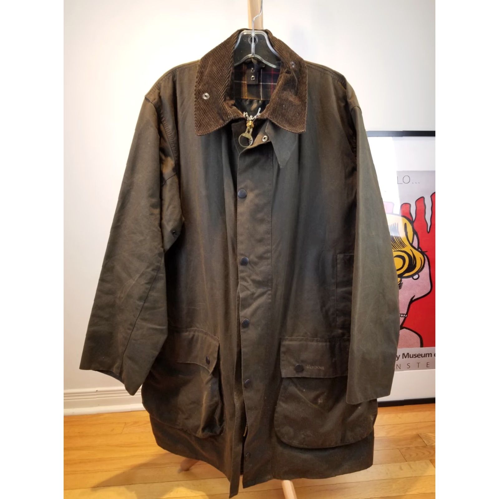 Barbour VINTAGE Barbour Jacket Barbour Brown Oiled Waxed Hunting SZ 44 Men Regular 44 Brown Waxed Bomber Jacket 37-37 25-25 20 Inch Cross Shoulder Mens Size US S / EU 44-46 / 1 - 2 Thumbnail