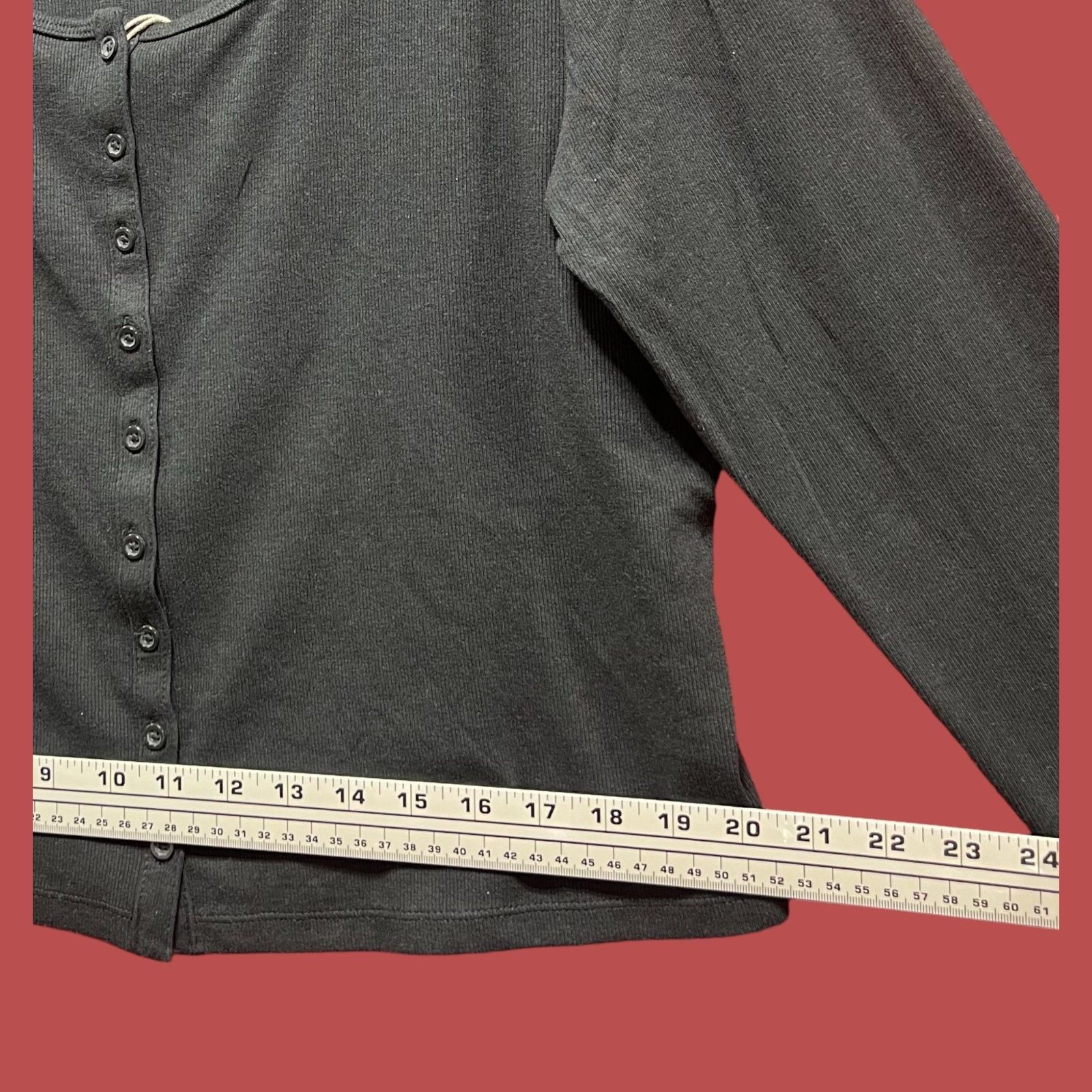 Other A New Day - Women's Botton Front Cardigan Sweater - Black - Size XXL / US 16-18 / IT 52-54 - 5 Thumbnail
