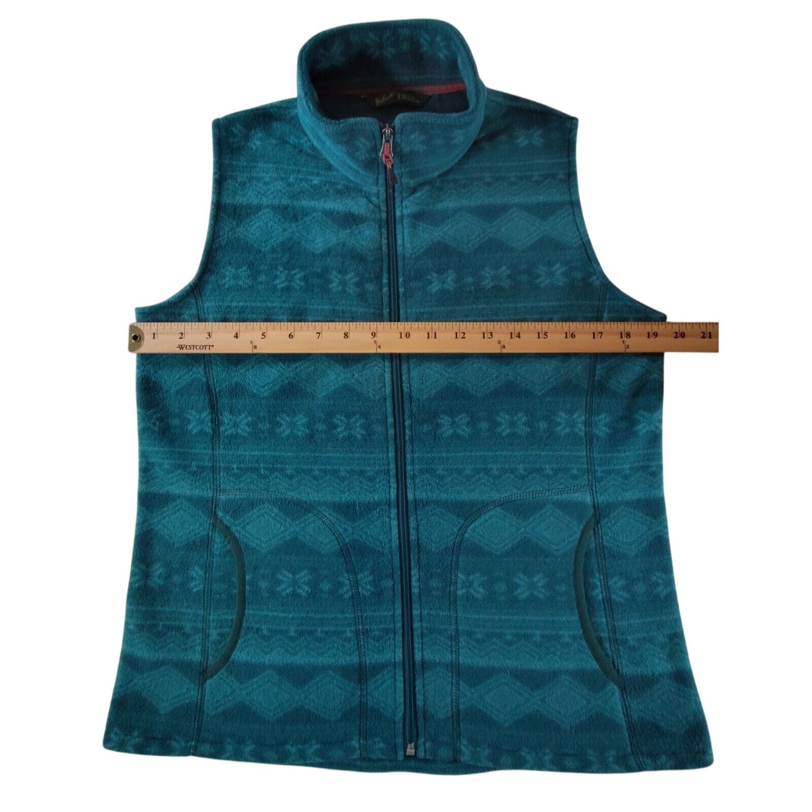 Woolrich Woolen Mills Woolrich Fleece Vest Green Womens Size Medium Full Zip Aztec Size M / US 6-8 / IT 42-44 - 3 Thumbnail