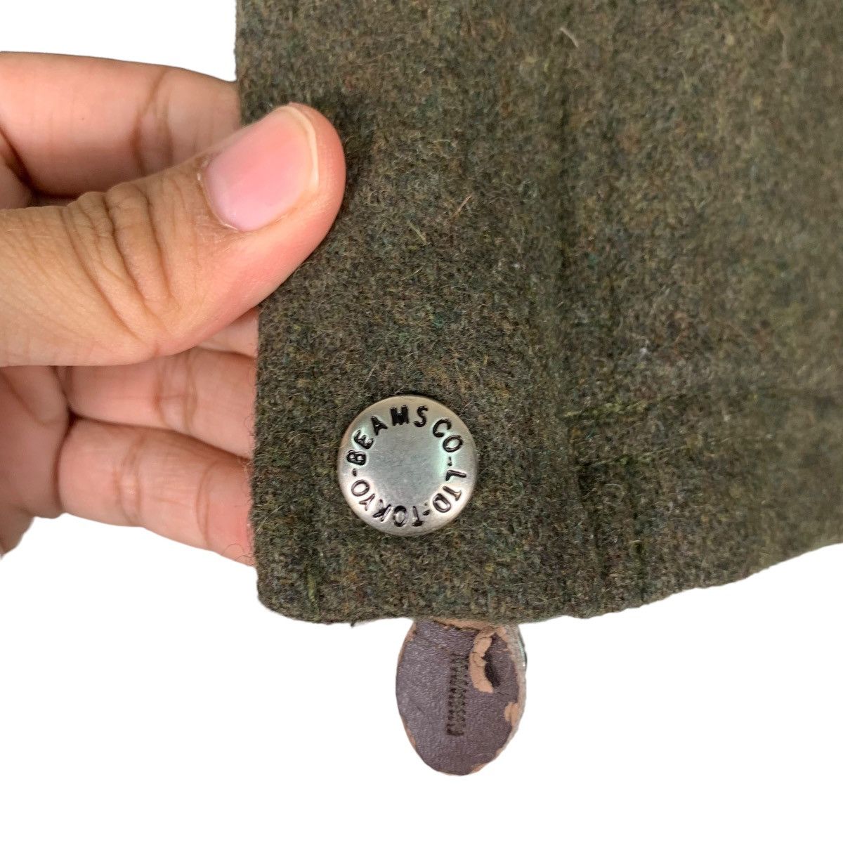 Beams Plus BEAMS Wool Olive Green Hoodie Jacket #0062-C4 Size US L / EU 52-54 / 3 - 16 Thumbnail