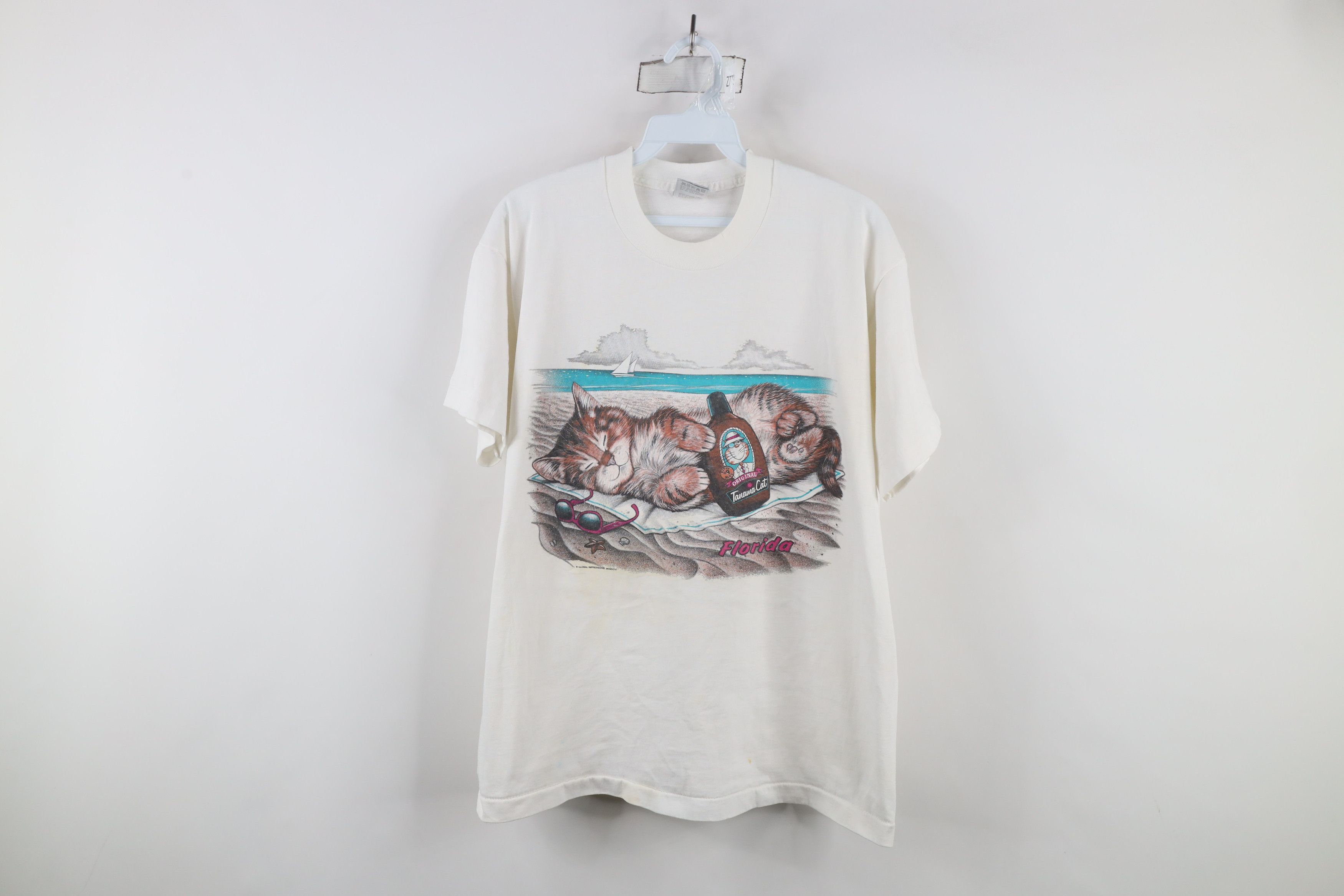 Vintage Vintage 90s Streetwear Cat Kitten Short Sleeve T-Shirt US Size XL / US 12-14 / IT 48-50 - 1 Thumbnail