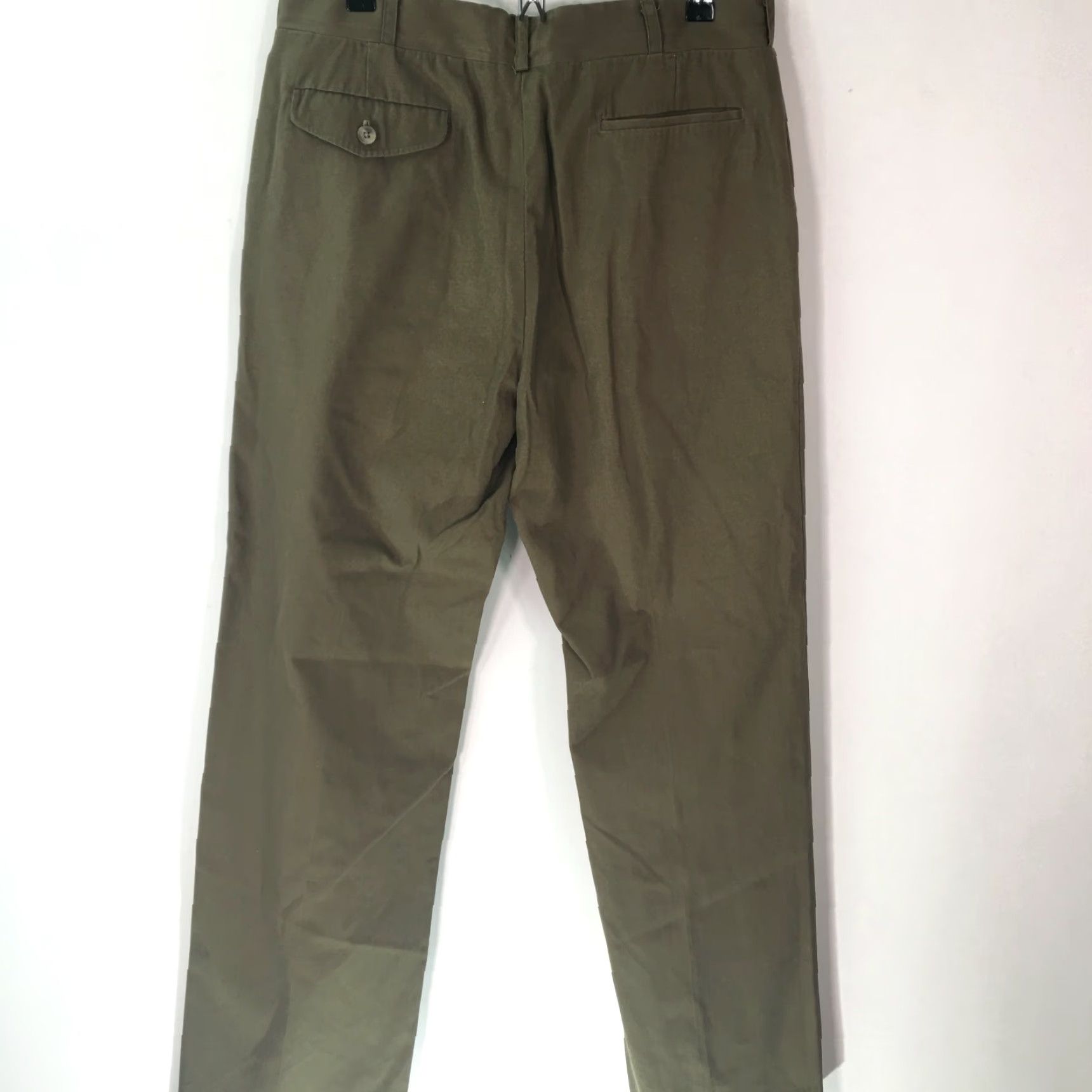 Haggar Haggar Mens Khaki Green Casual Regular Straight Dress Pants Size 33 X33 Size US 33 - 2 Thumbnail