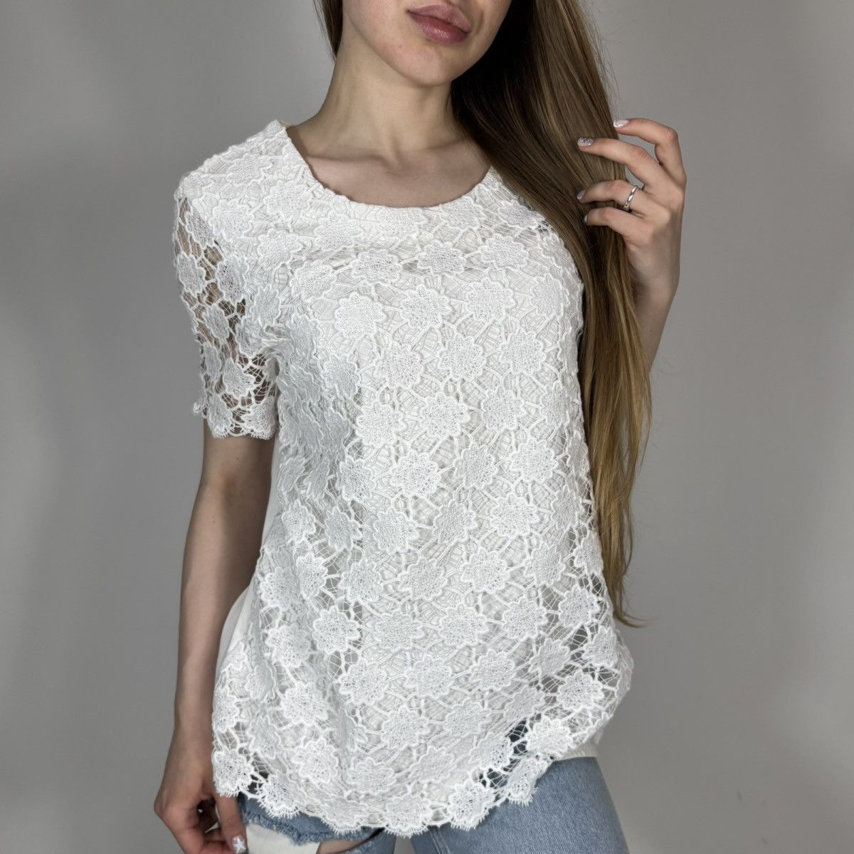 Escada Vintage Y2K Escada Mesh Floral Luxury Retro Style T-shirt Size L / US 10 / IT 46 - 3 Thumbnail