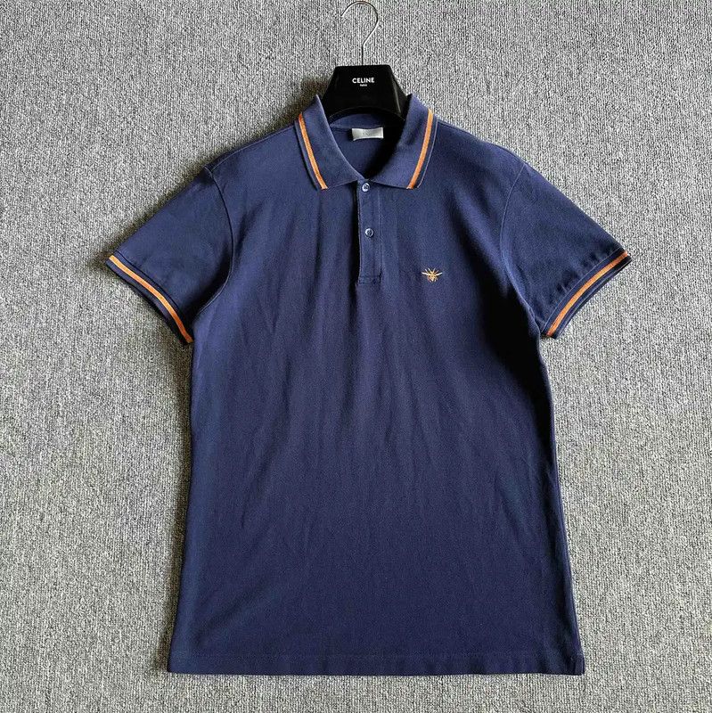 Dior Dior Seasonal Navy Cotton Polo Shirt for Men 0089 Size US XL / EU 56 / 4 - 1 Thumbnail