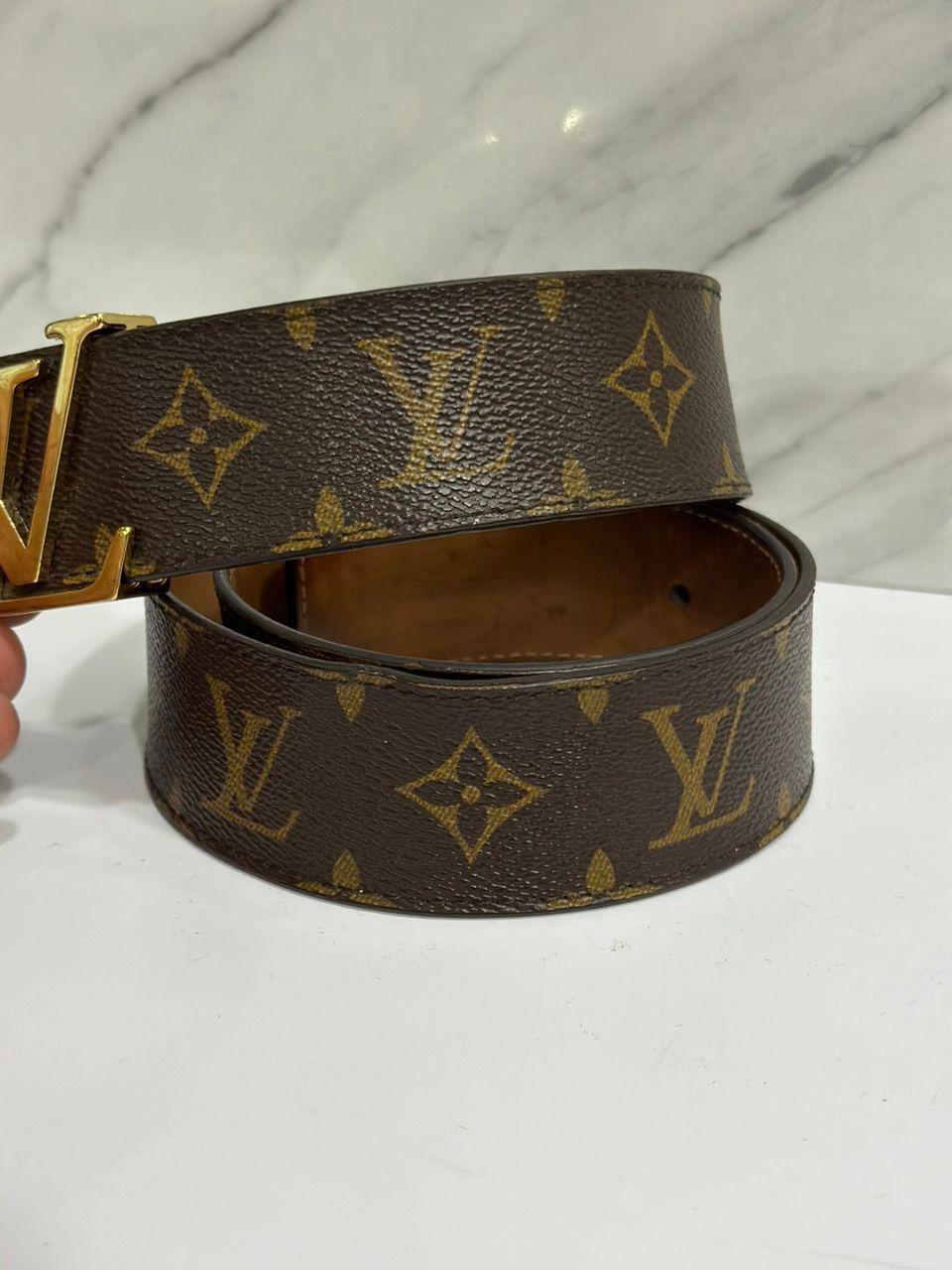 Louis Vuitton Authentic Louis Vuitton Monogram Belt 85/34 DEFECTED Size ONE SIZE - 2 Thumbnail