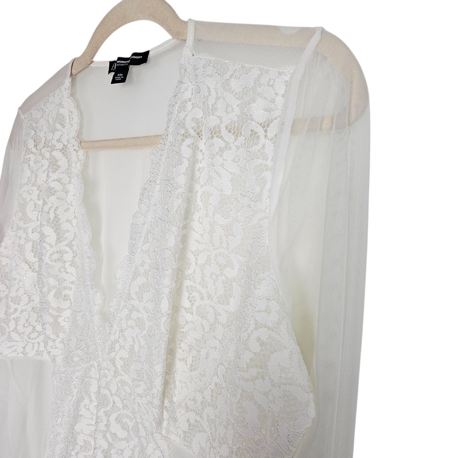 CNCPTS INC International Concepts Women Lace Bodysuit 2XL Fairycore Size 41" - 6 Thumbnail