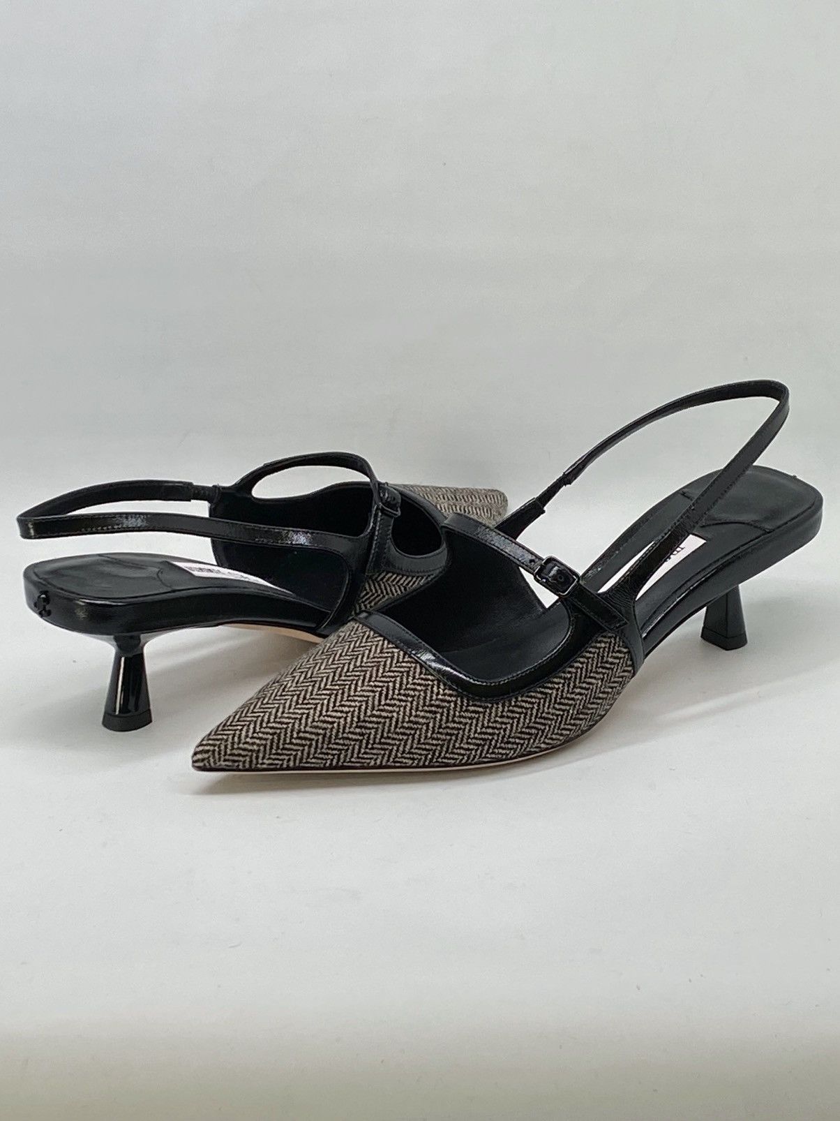 Jimmy Choo Jimmy Choo Didi 45MM Herringbone Slingback Pumps size 39 Size US 9 / IT 39 - 6 Thumbnail