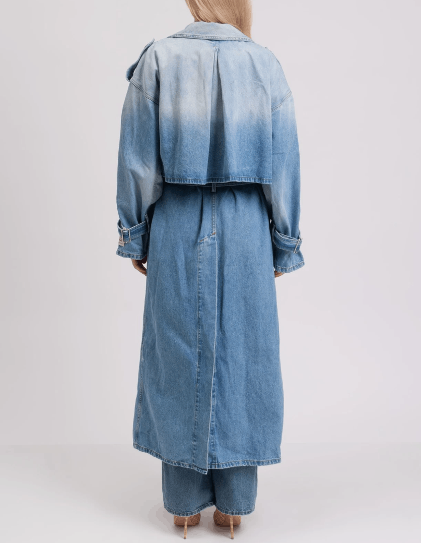 Acne Studios ACNE STUDIOS Oversized Denim Long Trench Coat Size XS / US 0-2 / IT 36-38 - 3 Thumbnail