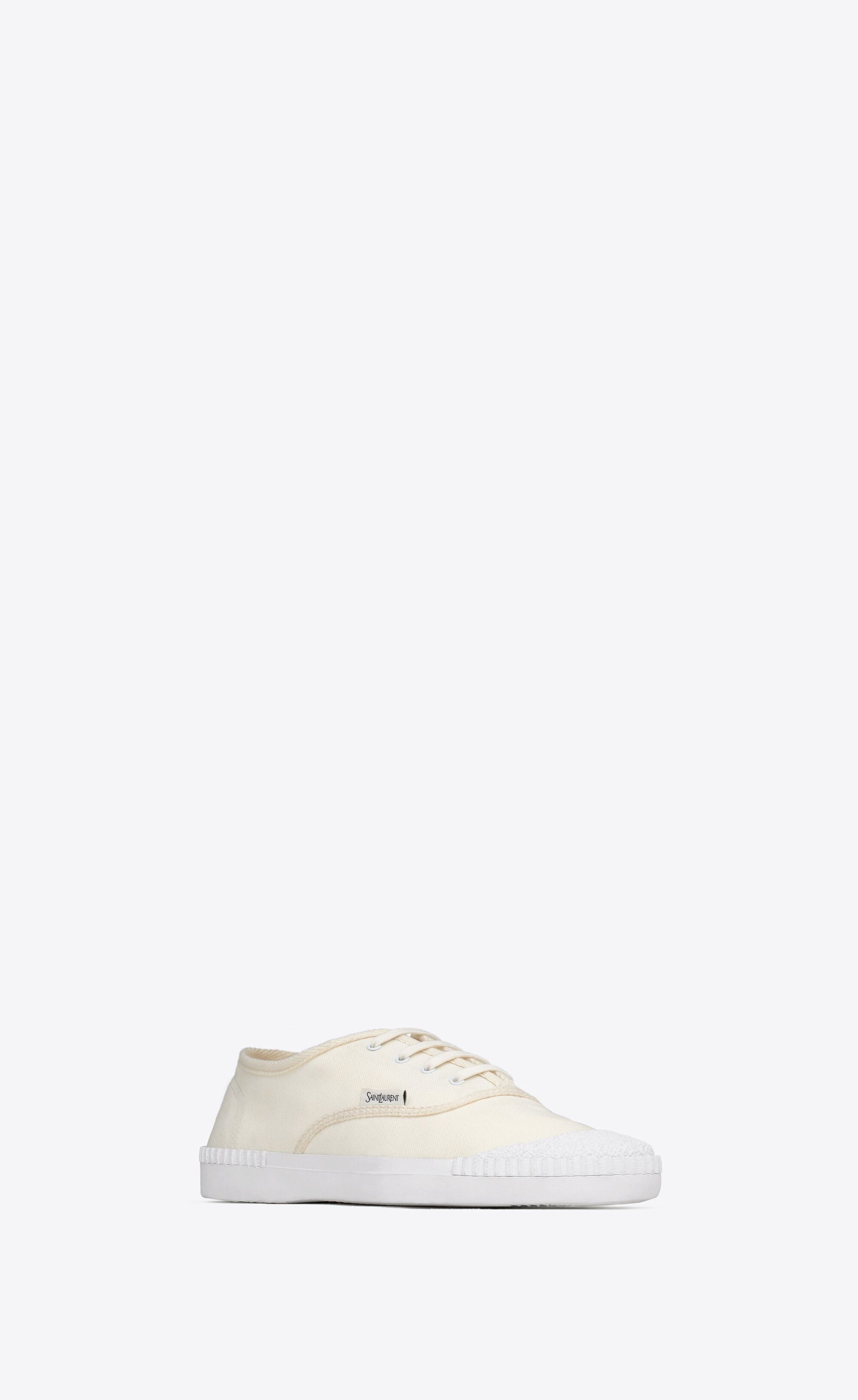 Saint Laurent Paris o1bcso1str1225 Wes Sneakers In Canvas in White Size US 6.5 / EU 39-40 - 2 Thumbnail
