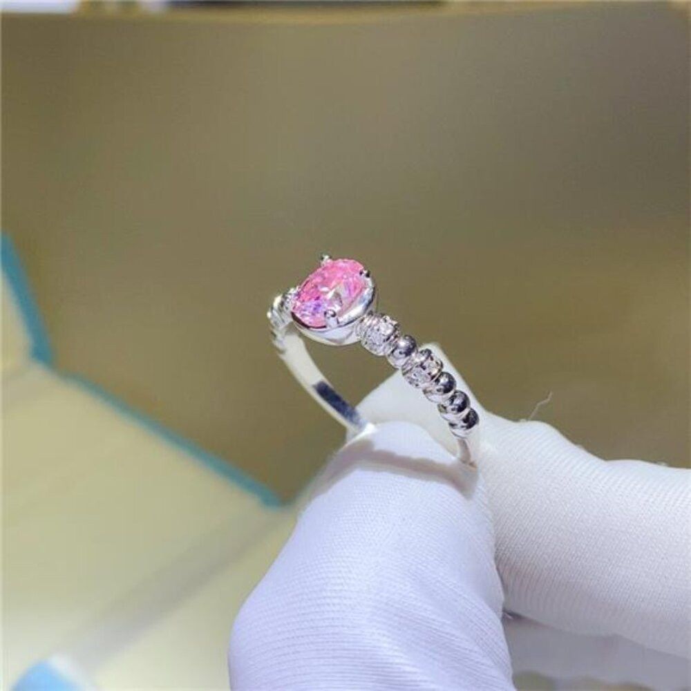 Other 1 Carat Moissanite 925 Sterling Silver Ring Size ONE SIZE - 3 Thumbnail