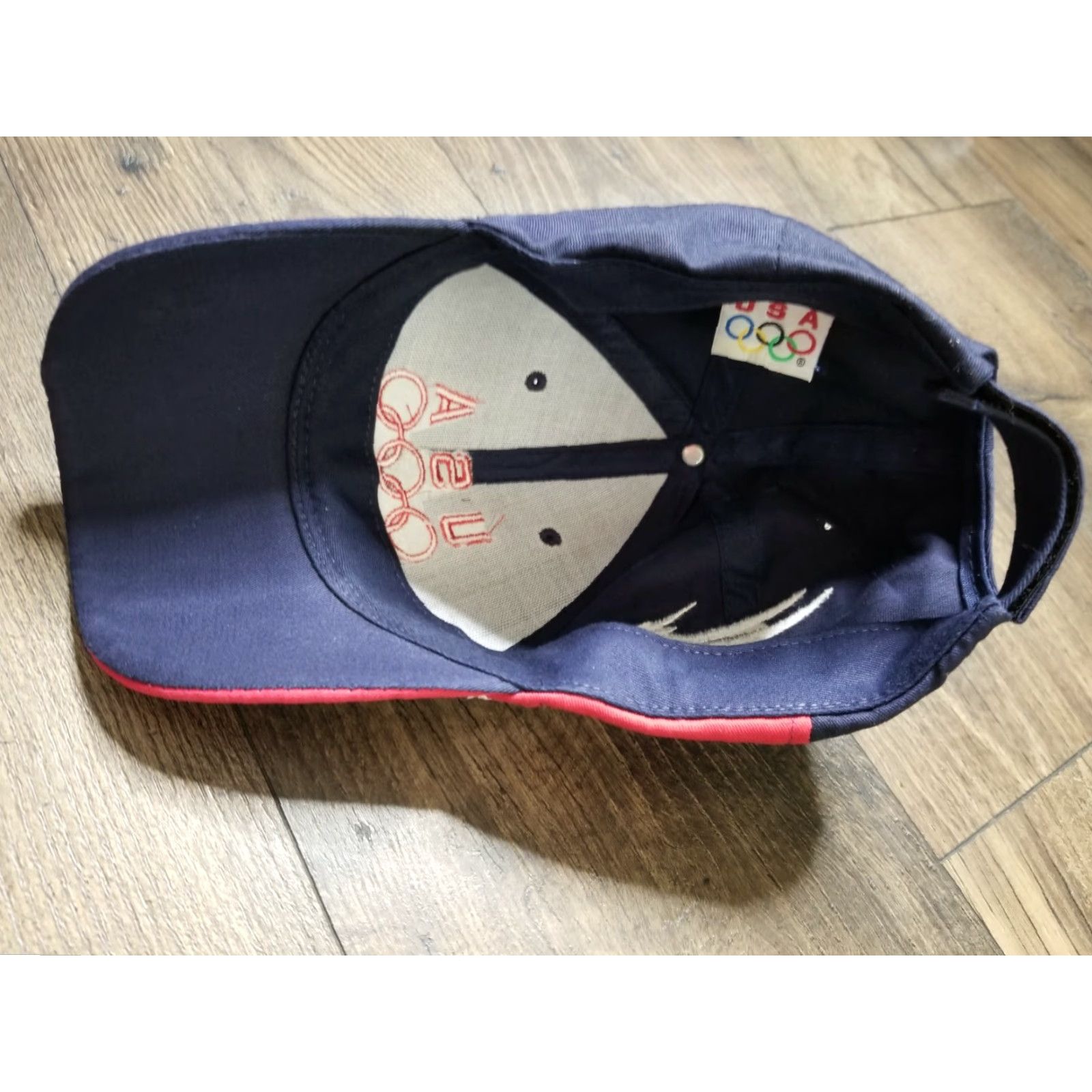 Vintage VINTAGE Olympic Team USA Hat Baseball Strap Back Dad Cap 1990s Blue Adjustable Cotton Hip Hop Style Mens Size ONE SIZE - 5 Thumbnail