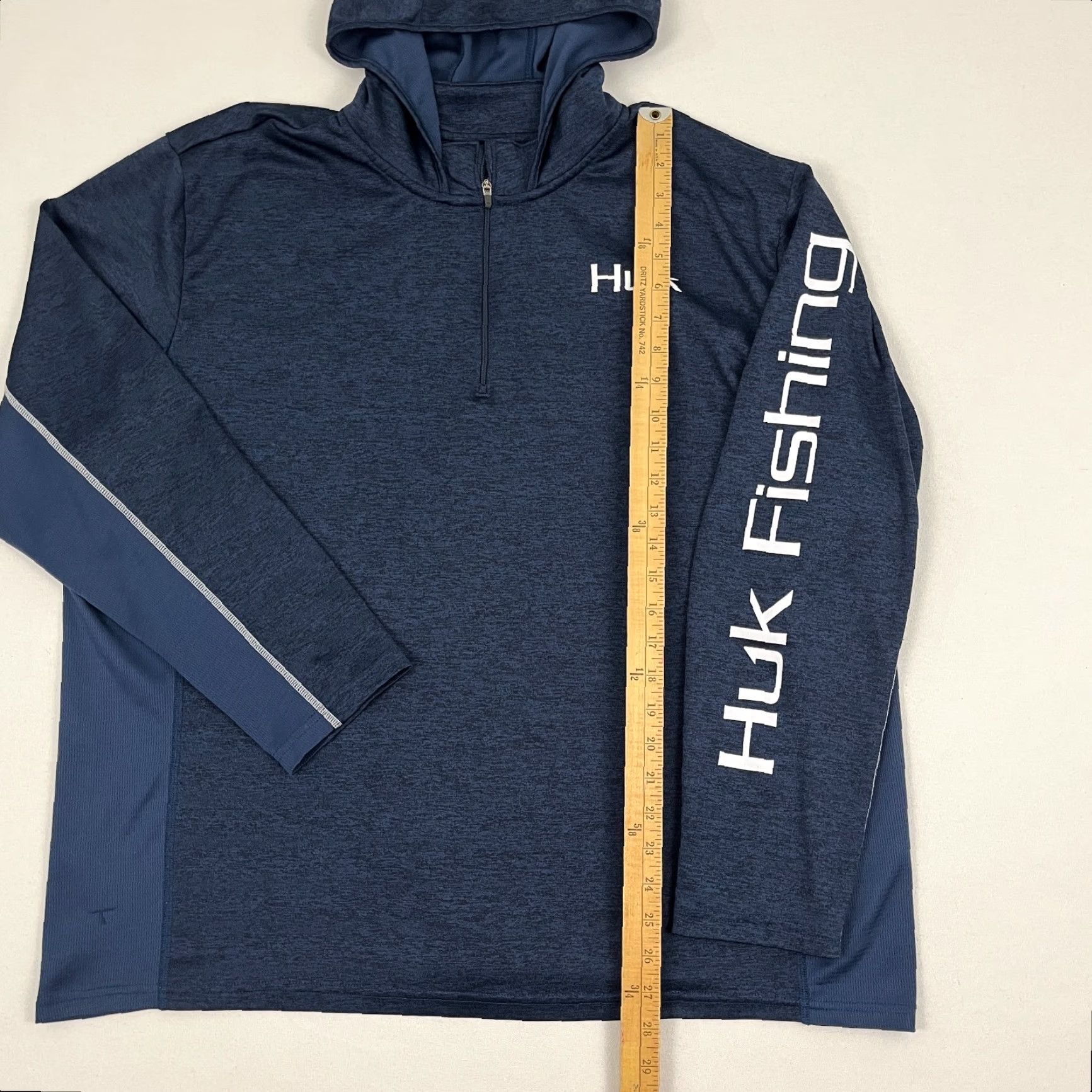 Vintage Huk Icon Coldfront Hoodie Mens 2XL Blue Performance Fishing Quarter Zip Pullover Jacket Size US XXL / EU 58 / 5 - 5 Thumbnail