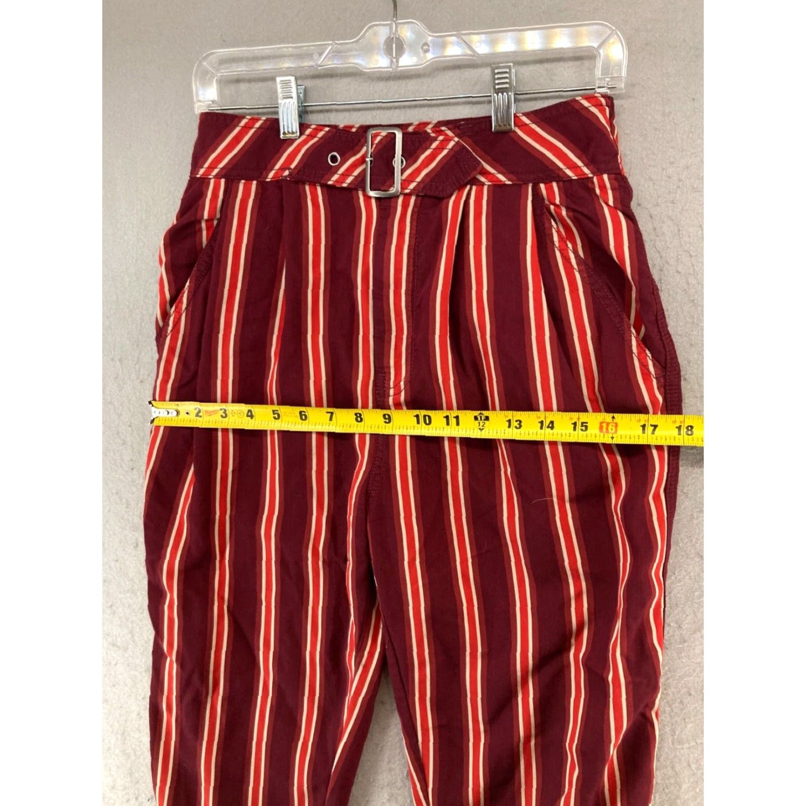 Free People Free People Pants 4 Red Stripe Jogger Boho Pockets Womens Size 27" / US 4 / IT 40 - 3 Thumbnail