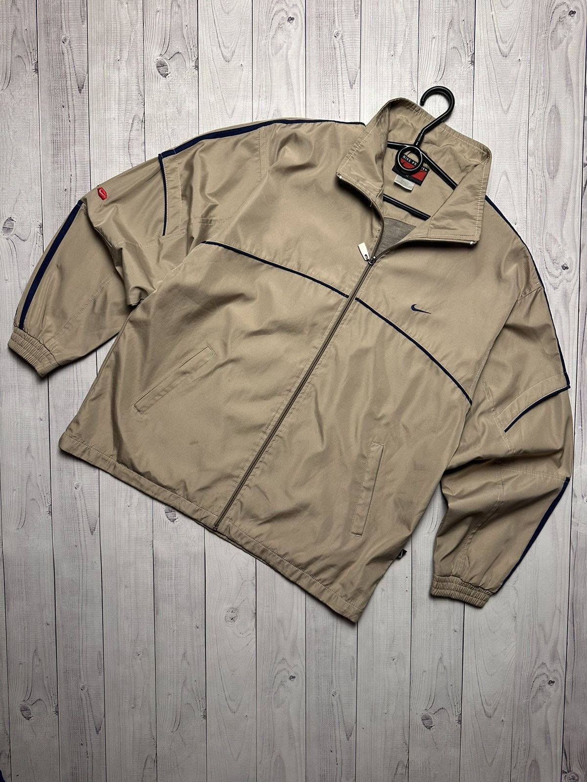 Nike × Vintage Vintage Nike track jacket size M/L brown Size US L / EU 52-54 / 3 - 1 Thumbnail
