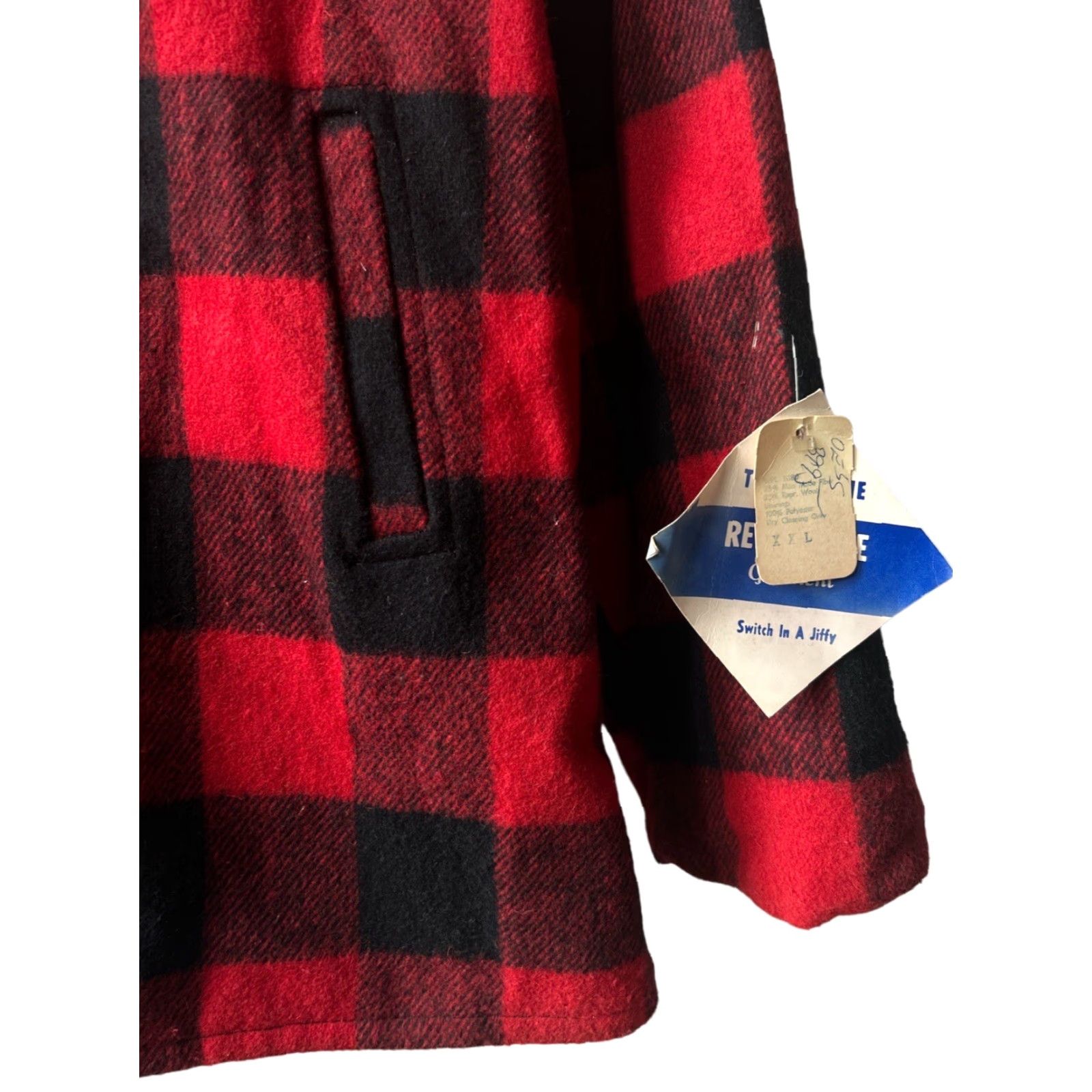 Vintage VINTAGE Reversible Hunting Jacket Coat Mens 2XL Red Buffalo Plaid NWT Deadstock 60s NOS Zip Hood Size US XXL / EU 58 / 5 - 4 Thumbnail