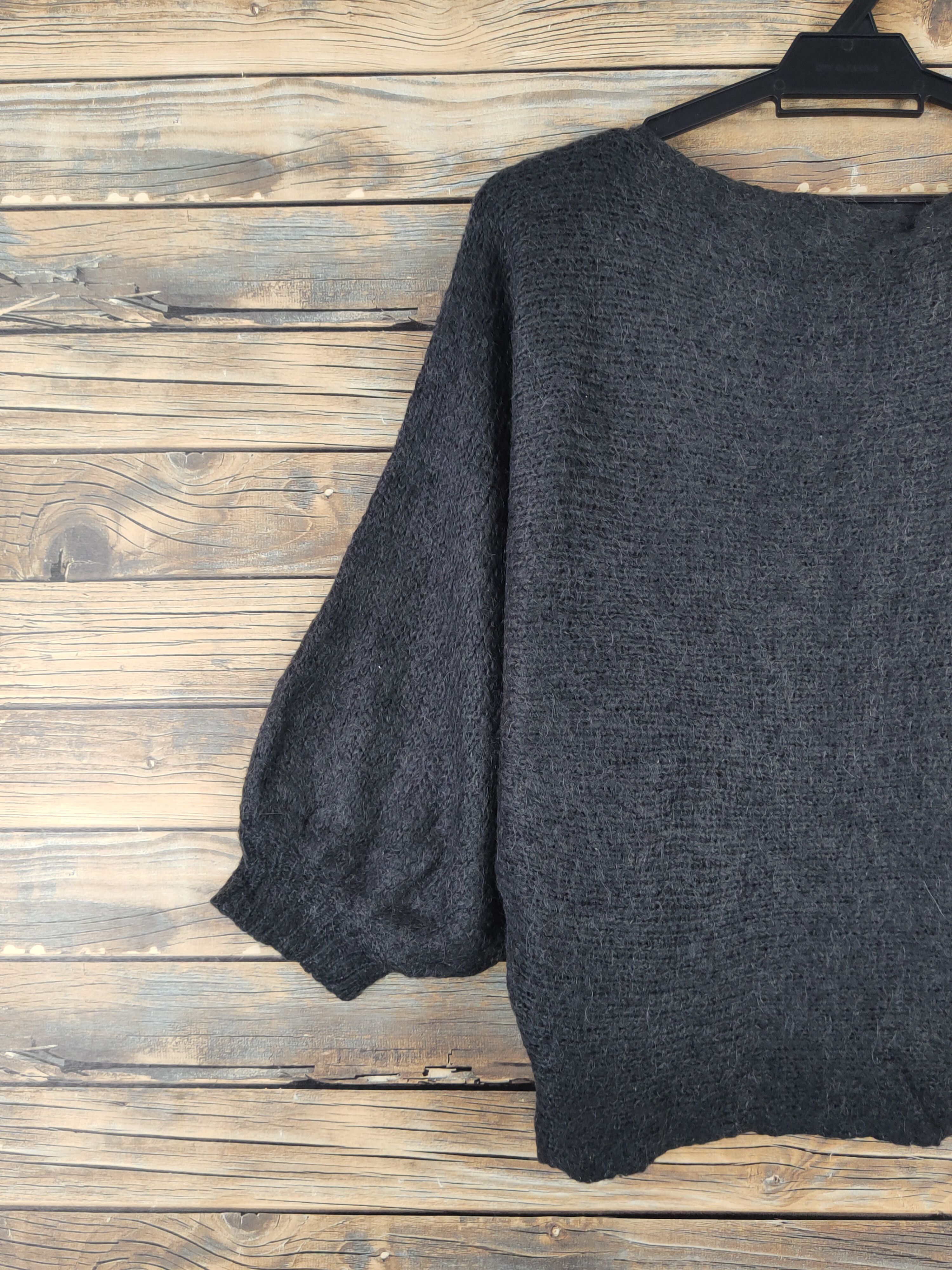 Beams Plus Beams Heart Dark Gray Knitwear Crop Tops #W2136 Size XS / US 0-2 / IT 36-38 - 9 Thumbnail