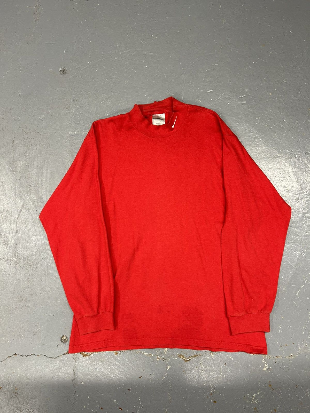 Nike × Vintage Crazy Vintage Y2K Essential Nike Mockneck Shirt Longsleeve Size US L / EU 52-54 / 3 - 1 Thumbnail