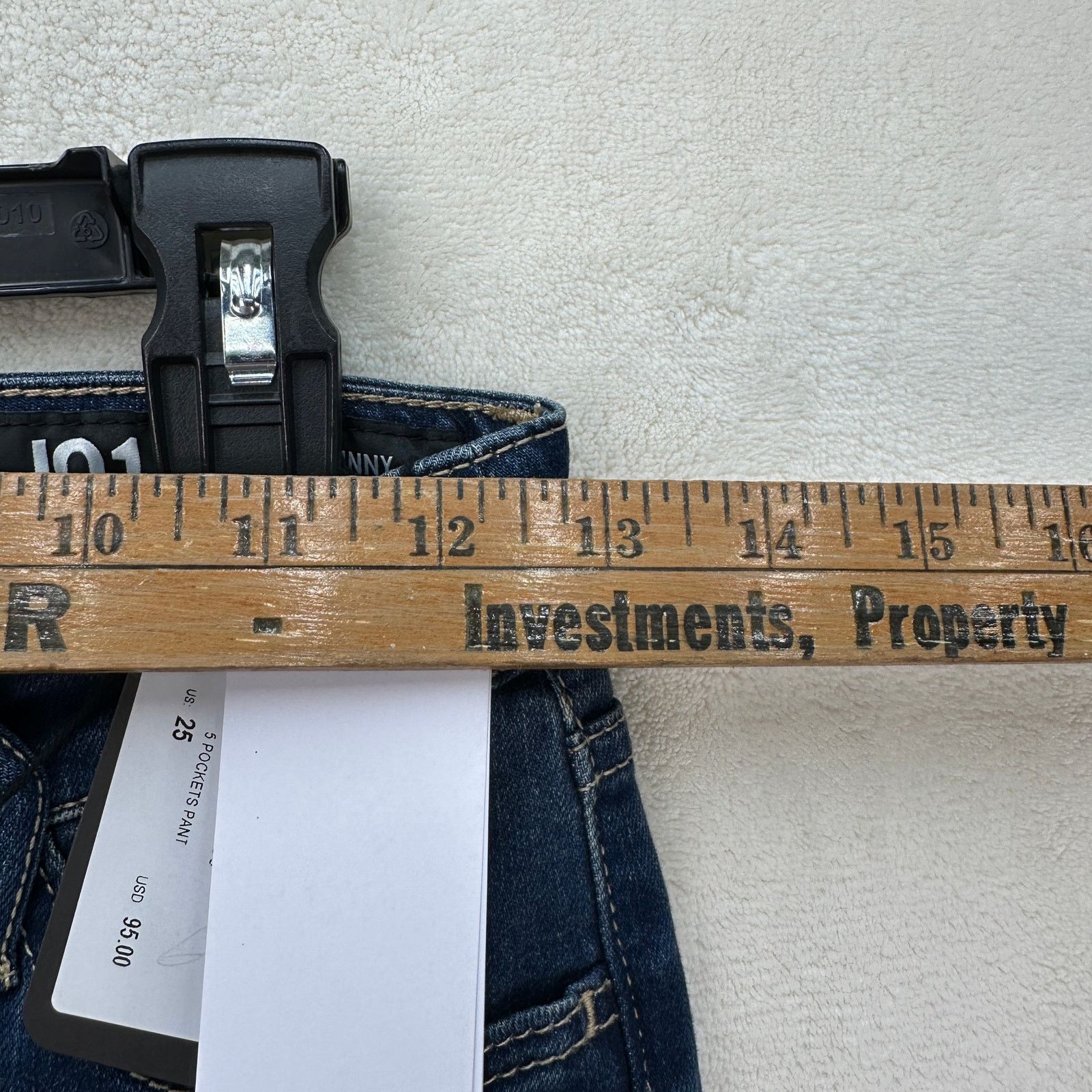 Armani Exchange ARMANI EXCHANGE J01 WOMEN'S 25S SUPER SKINNY JEANS MEDIUM WA Size 25" / US 0 / IT 36 - 3 Thumbnail