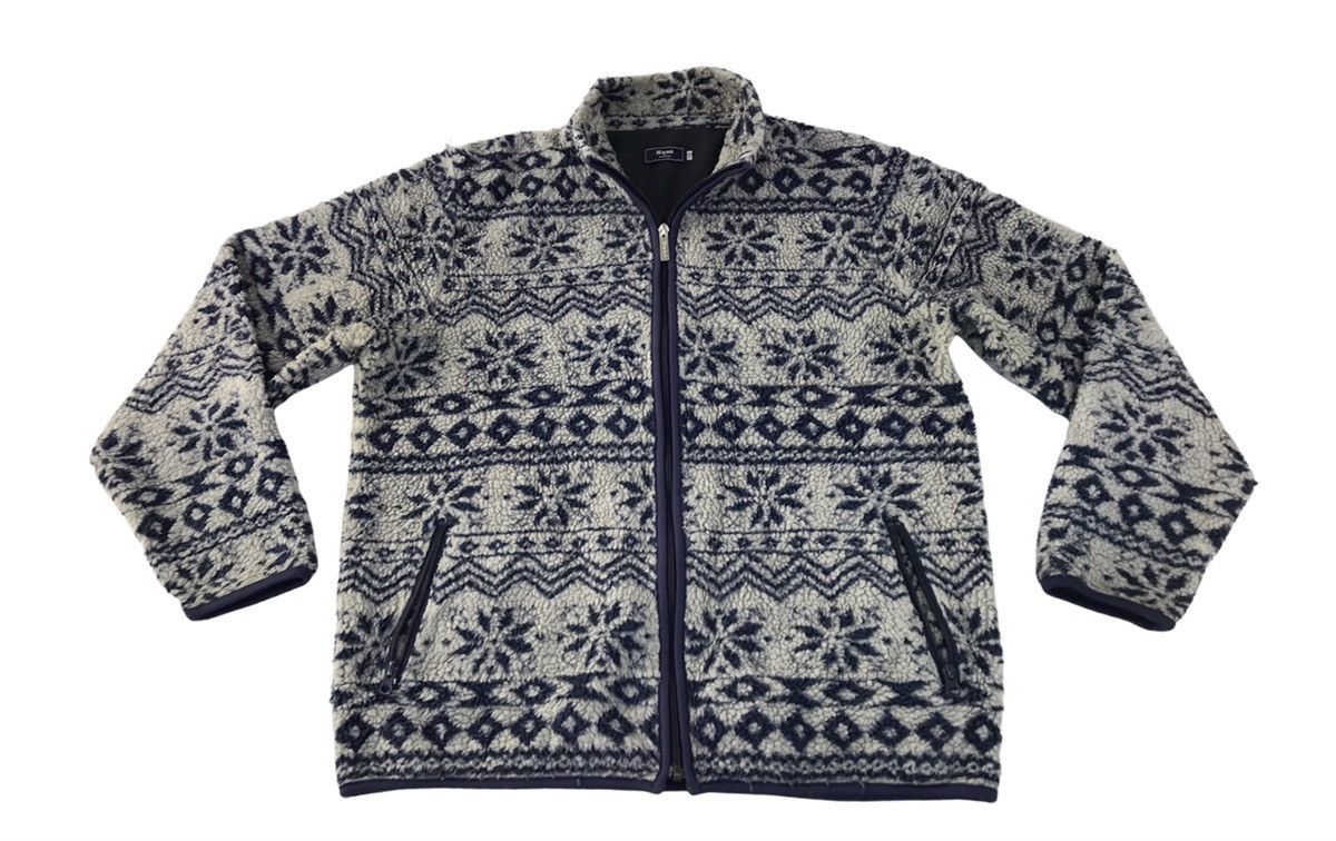 Japanese Brand Vintage Kent In Tradition Fleece Sherpa Zip Up Jacket Size US L / EU 52-54 / 3 - 1 Thumbnail
