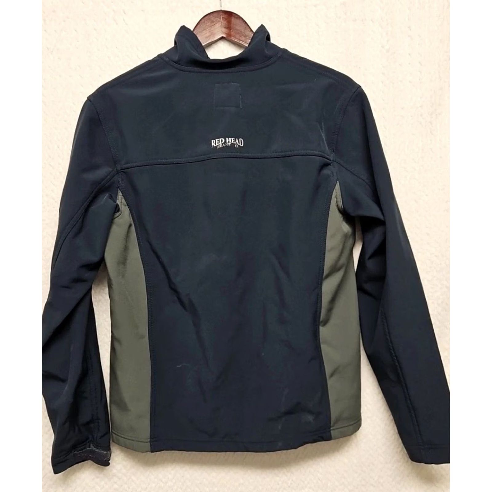 Vintage RedHead Softshell Jacket Women Petite Small Fleece Lined Full Zip Black Polyester Mid-Length Size S / US 4 / IT 40 - 4 Thumbnail