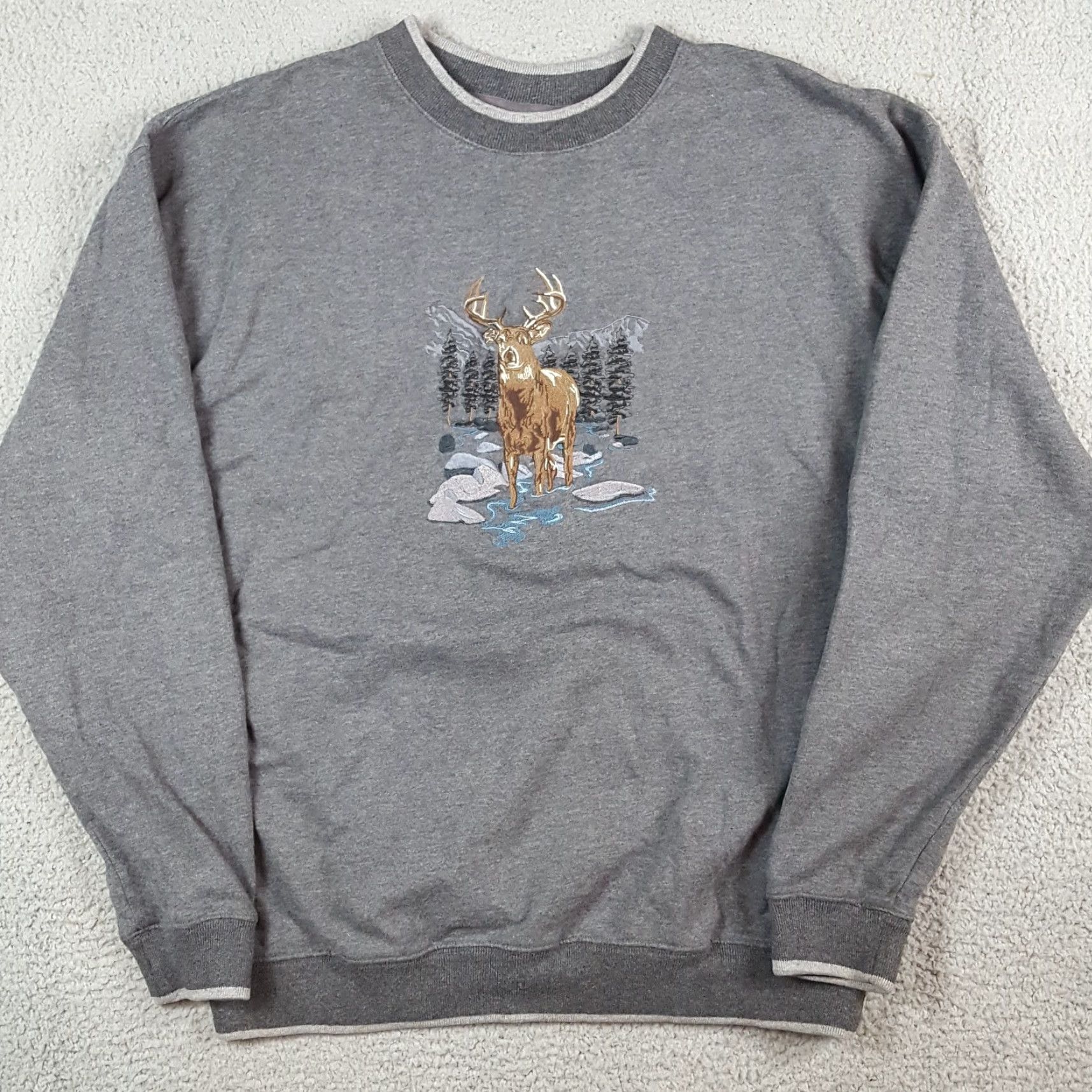 Vintage VINTAGE Deer Buck Hunting Nature Men's XL Pullover Crewneck Sweatshirt Gray Size US XL / EU 56 / 4 - 2 Thumbnail
