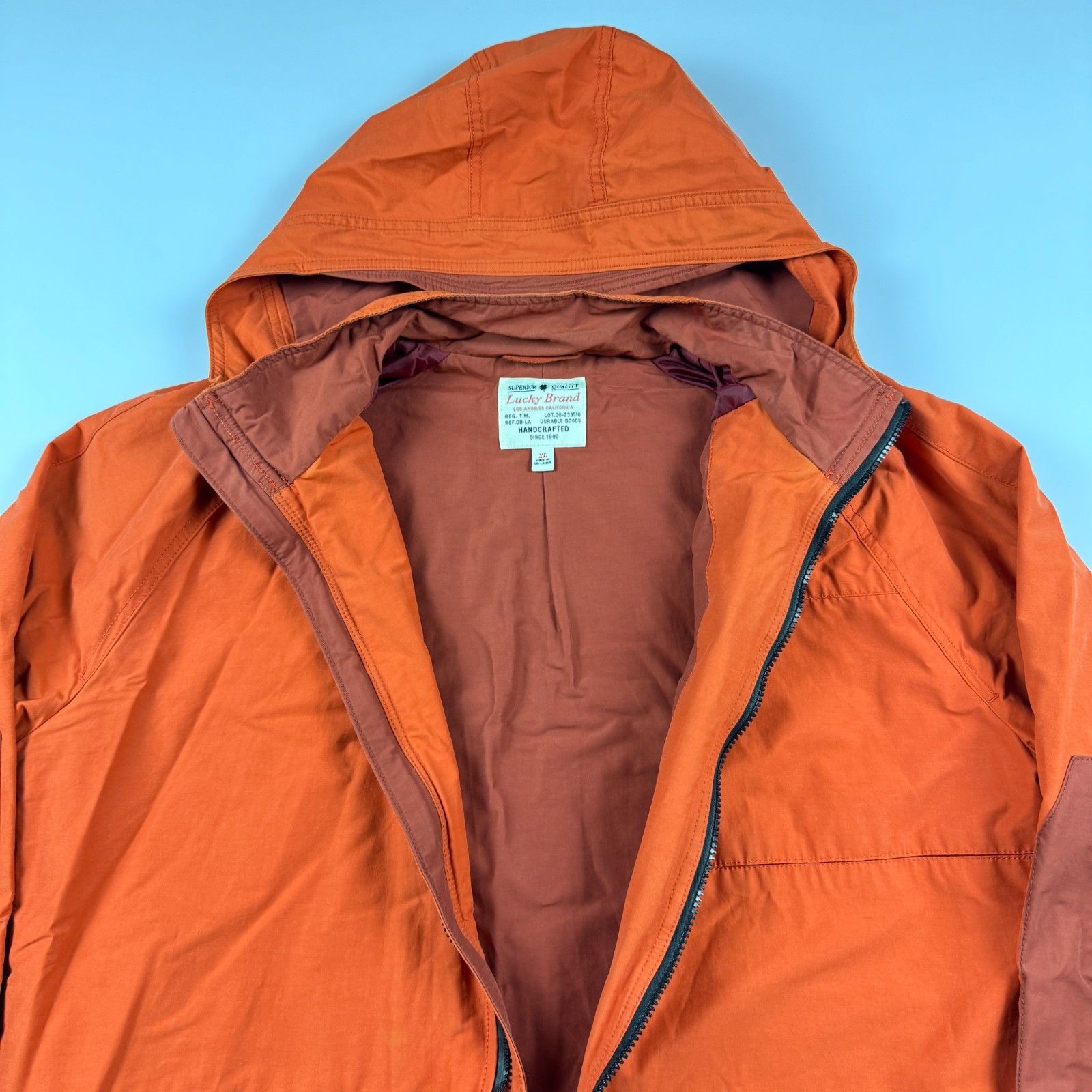 Lucky Brand Lucky Brand XL Orange Canvas Workwear Hooded Parka Rust Size US XL / EU 56 / 4 - 5 Thumbnail